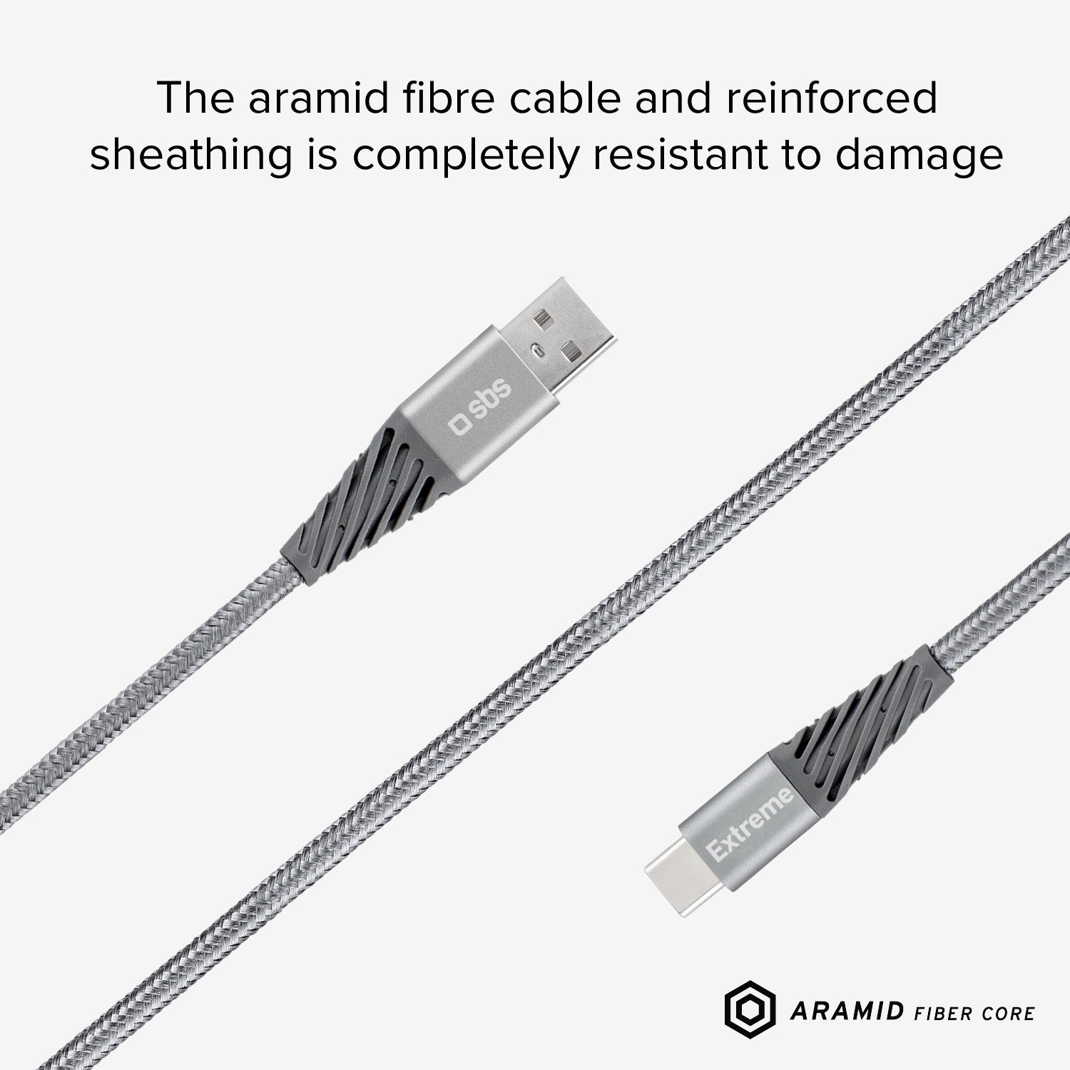 Cavo USB-A - USB-C dati e ricarica ultra resistente in fibra aramidica 1.5 m