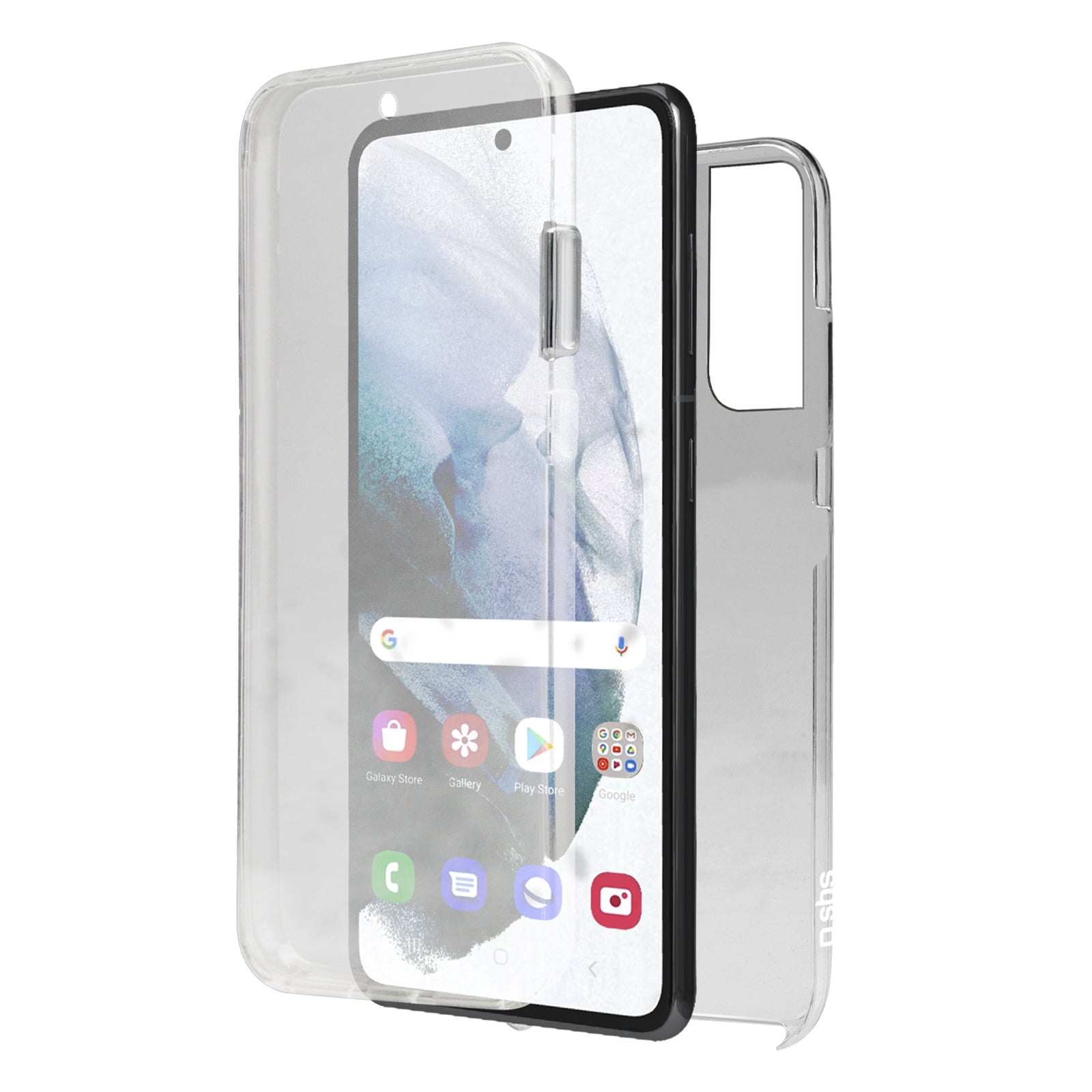 Transparent 360° cover for Samsung Galaxy S22