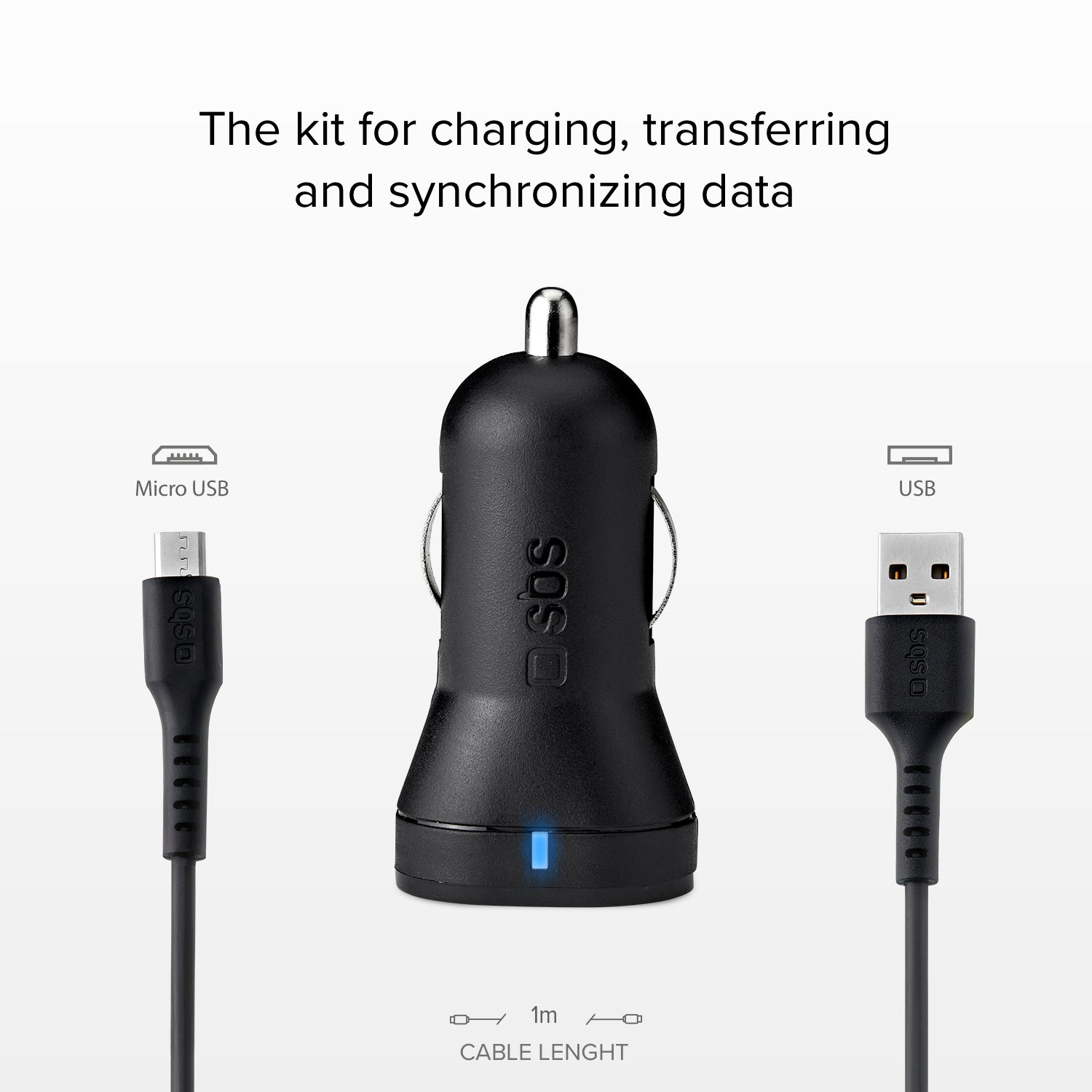 Kit de carga Micro USB para coche