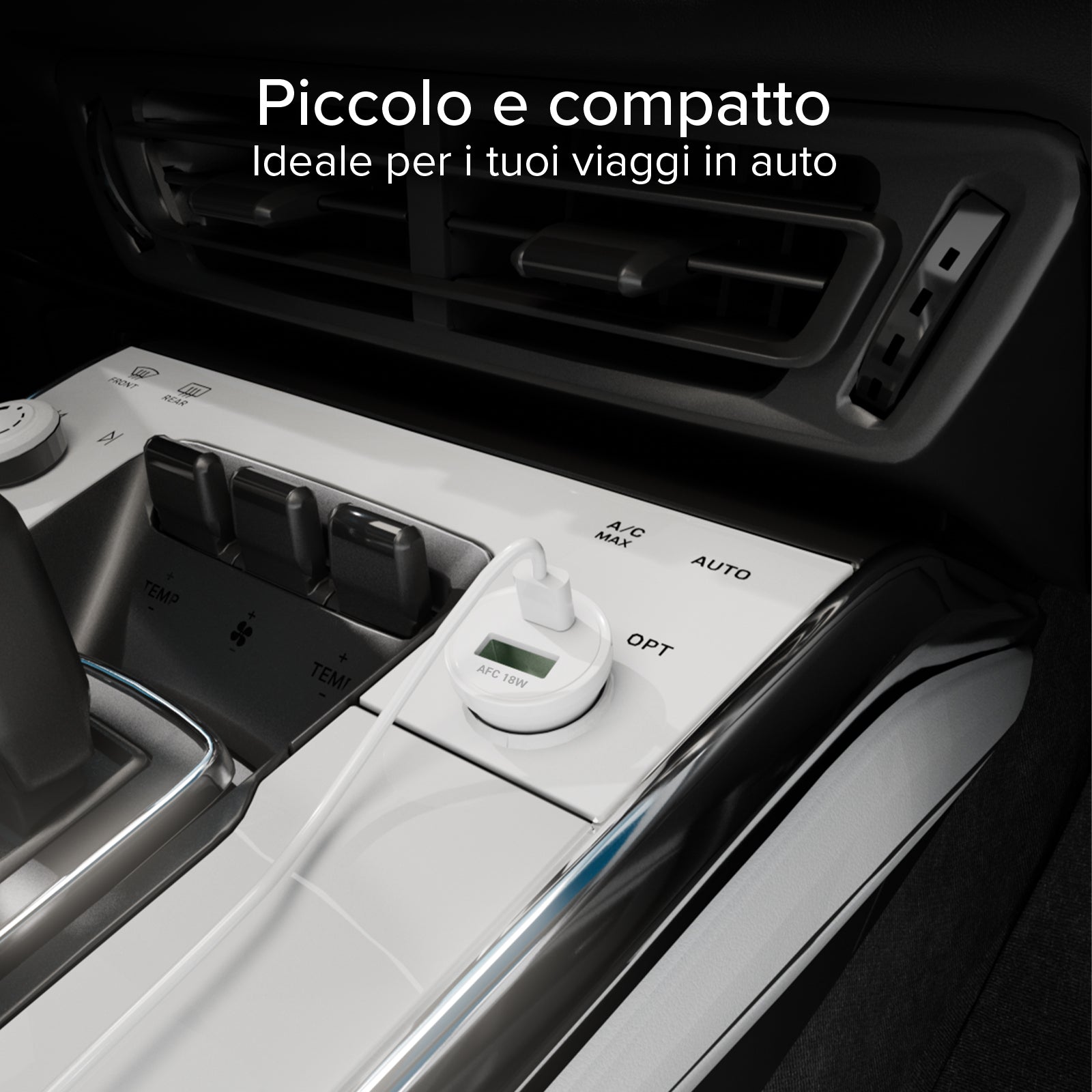 Caricatore auto - Ricarica ultra rapida 20 Watt con due porte USB