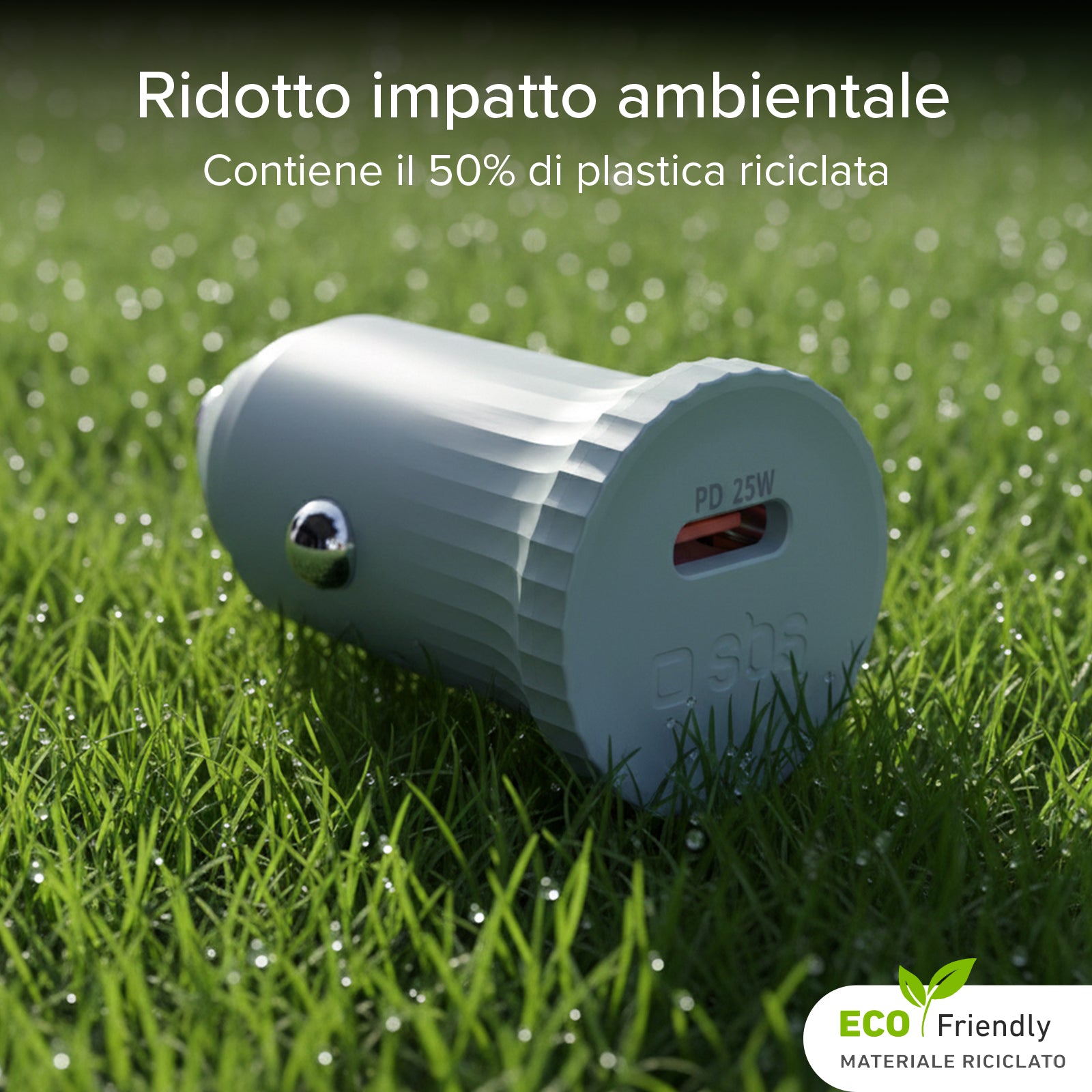 Cargador de coche con material reciclado GRS