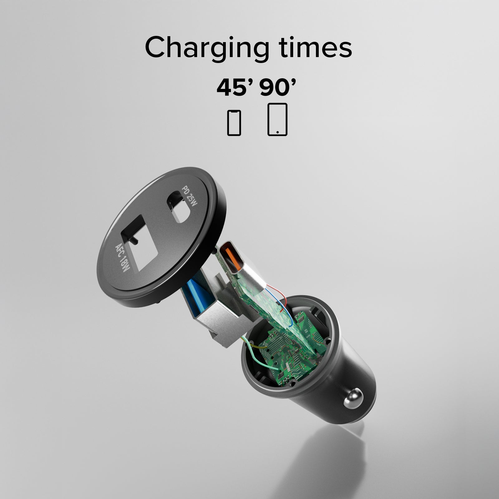 Caricatore auto - Ricarica ultra rapida 25 Watt con Power Delivery (PD)