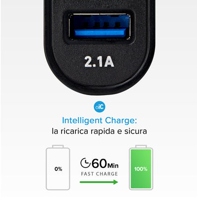 Typ C - USB KFZ-Ladegerät von 2.1A