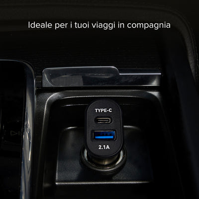 Typ C - USB KFZ-Ladegerät von 2.1A