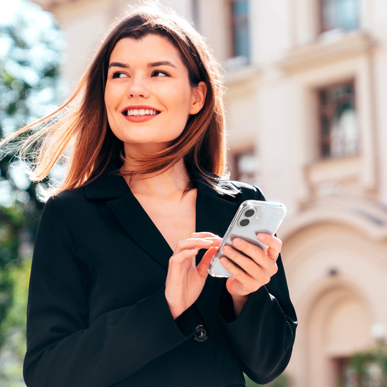 Extrem widerstandsfähiges Cover für iPhone 16 mit D3O-Technologie