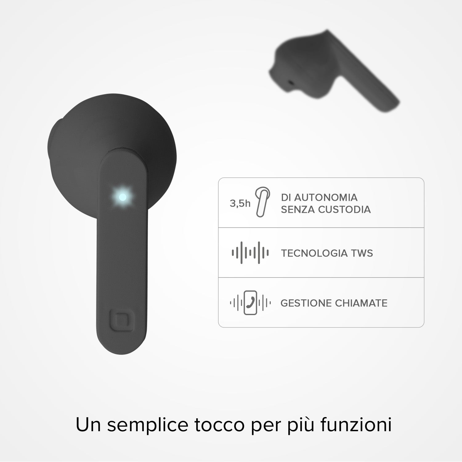Air Free - Écouteurs sans fil TWS avec station de charge de 250 mAh