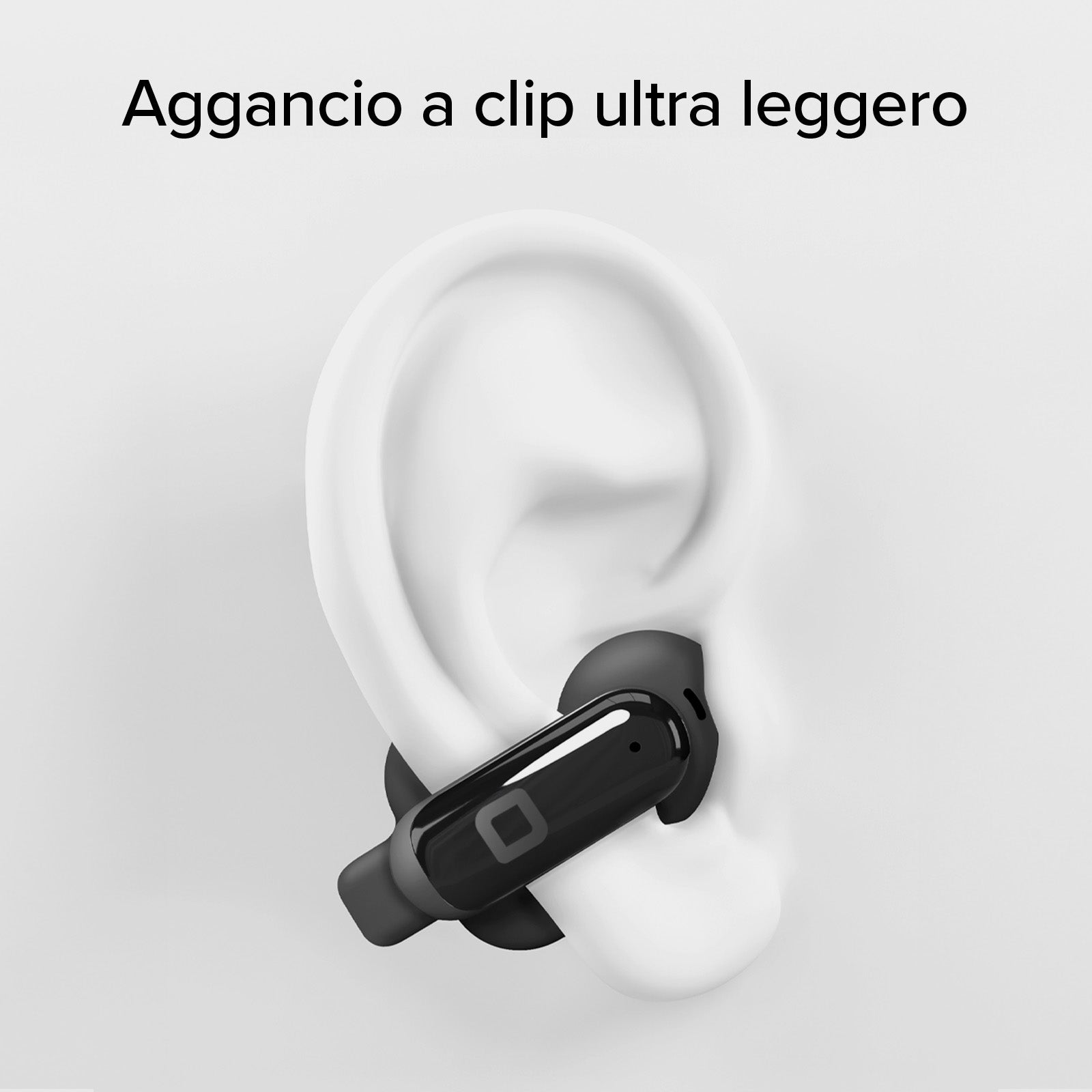 Auricolari OWS con design a clip e controlli touch