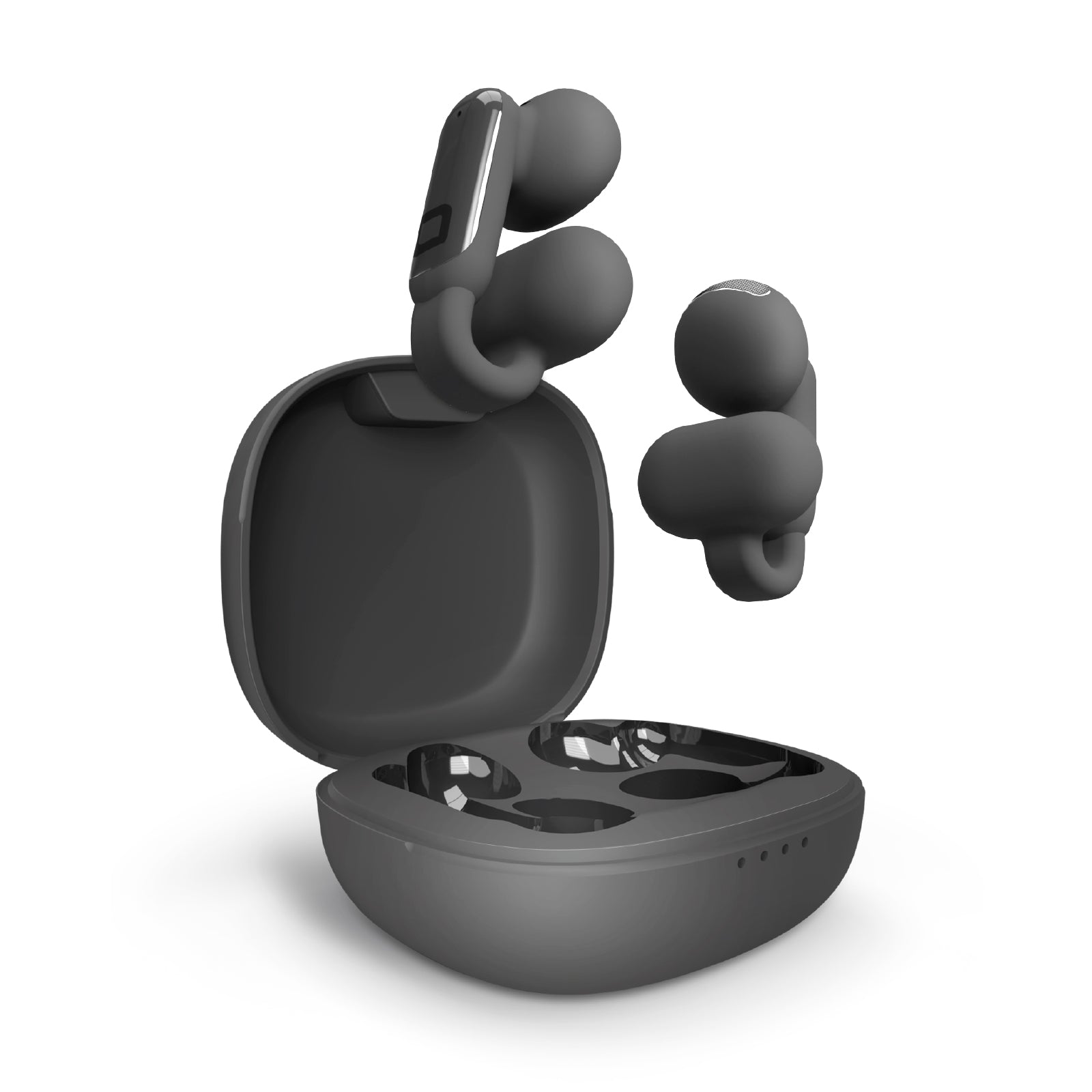 OWS earbuds with clip-on design and touch controls