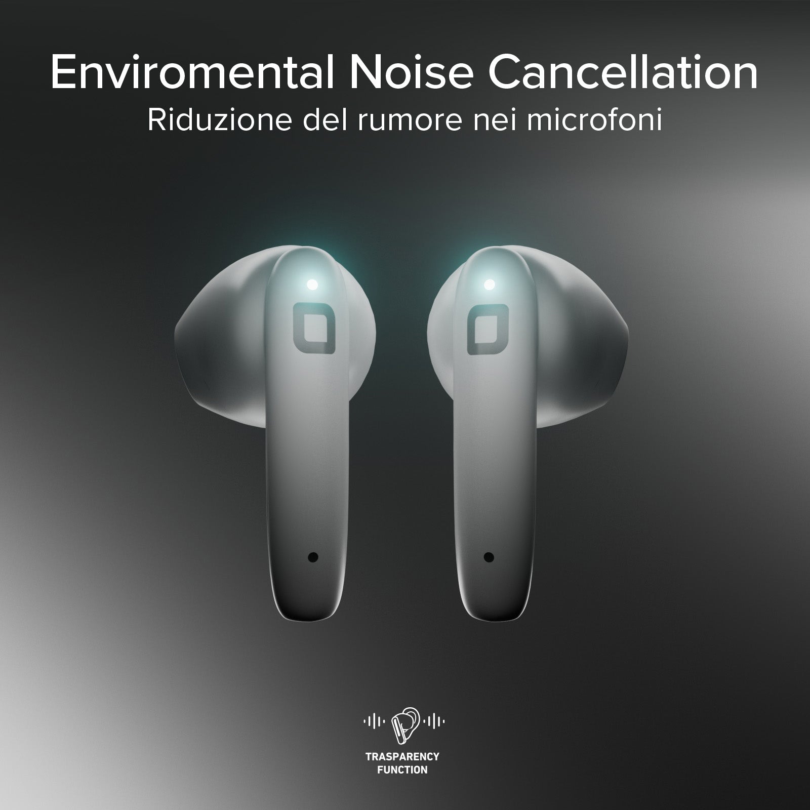 Twin Pure Drops - Auricolari TWS con microfono Environmental Noise Cancellation