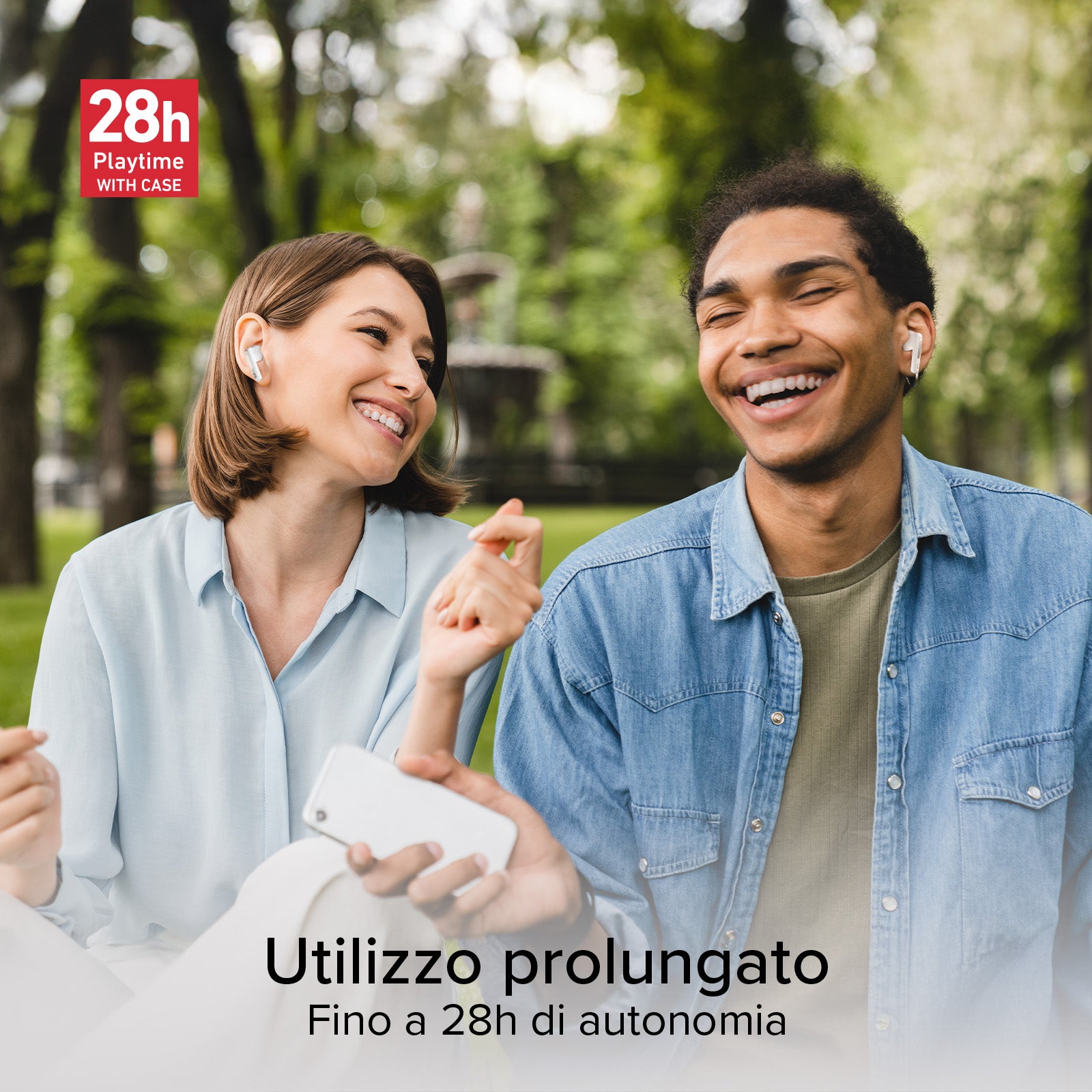 Auriculares AI TWS con app, traducción, síntesis y 28 h de autonomía