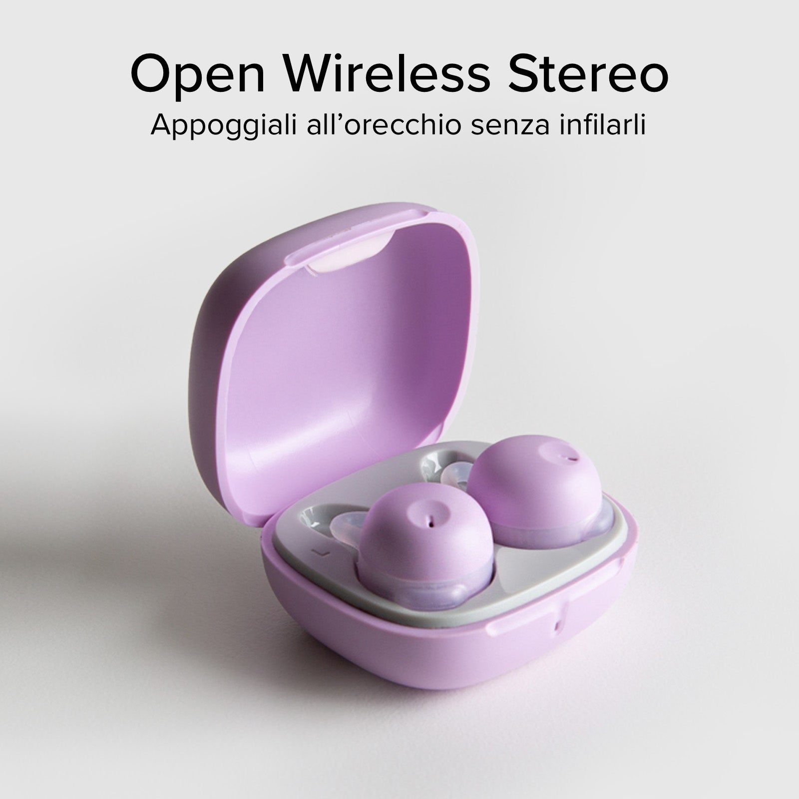 Auricolari OWS con archetti e custodia di ricarica