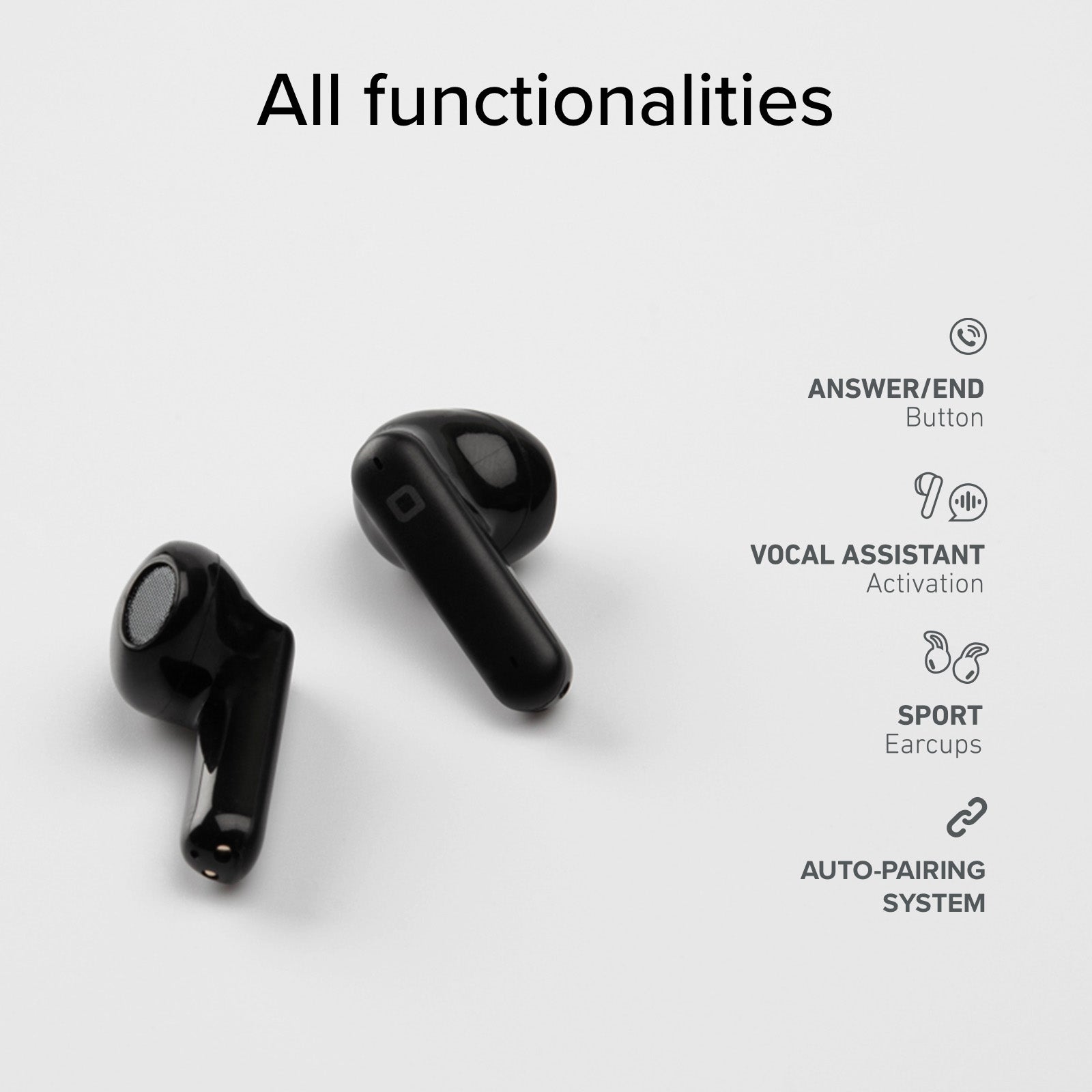 Auricolari TWS con custodia di ricarica e microfono HD