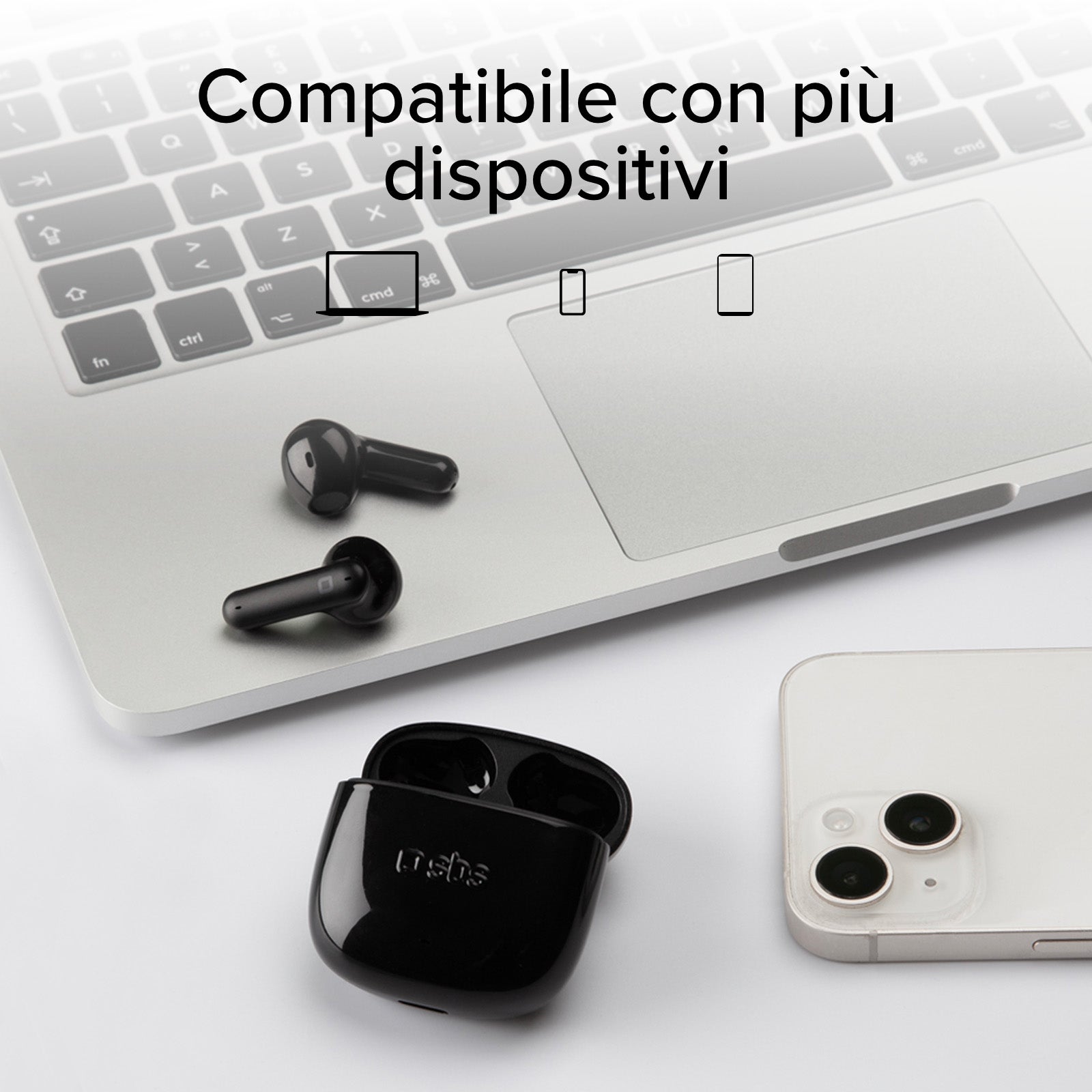 Auricolari TWS con custodia di ricarica e microfono HD