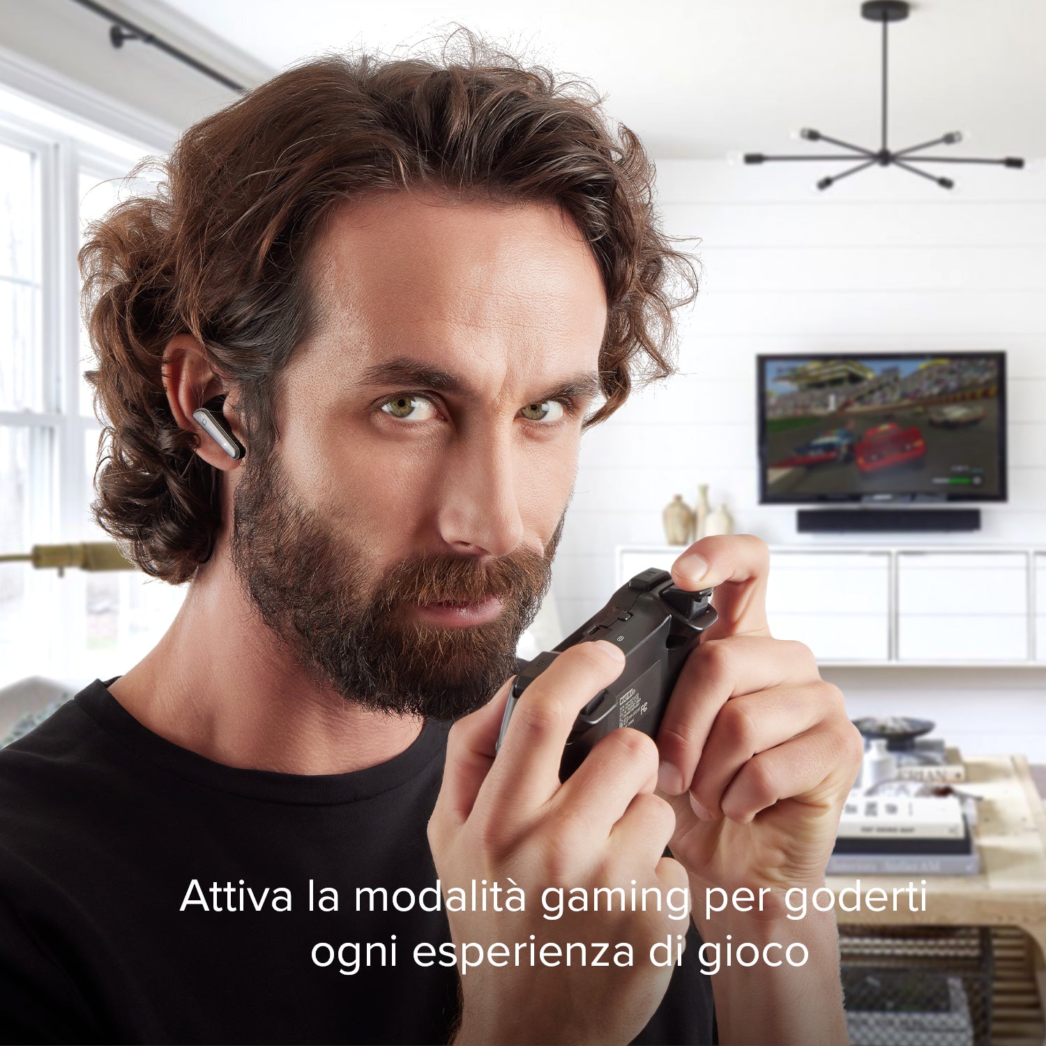 Twin Space - Écouteurs sans fil TWS avec fonction gaming