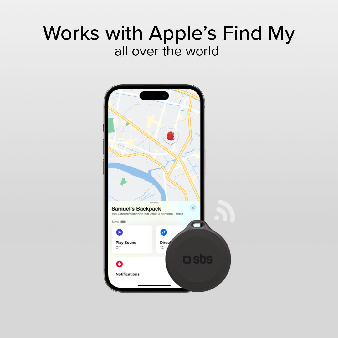 Water resistant object locator compatible with Apple Find My