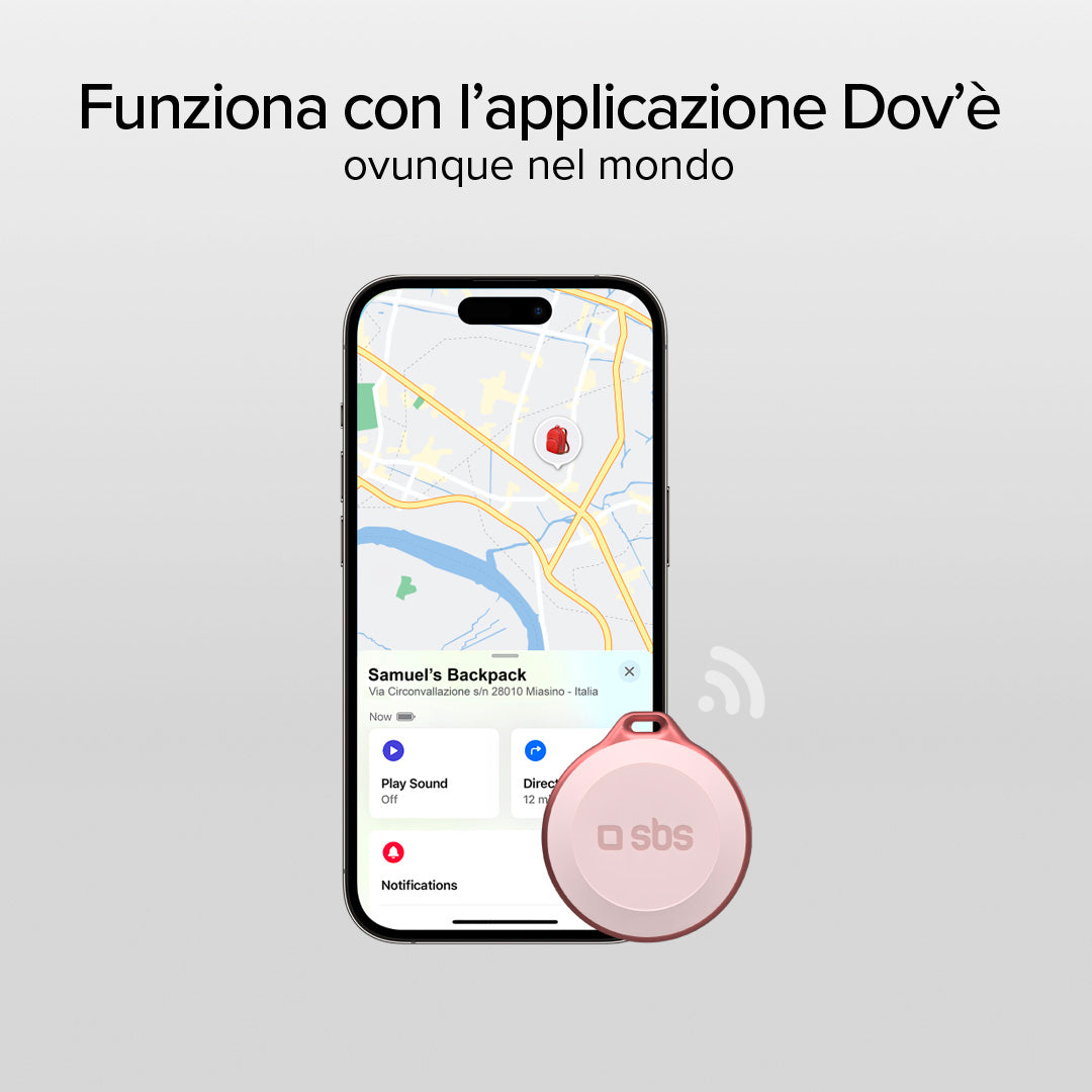 Wasserfester Objektsucher, kompatibel mit Apple Find My