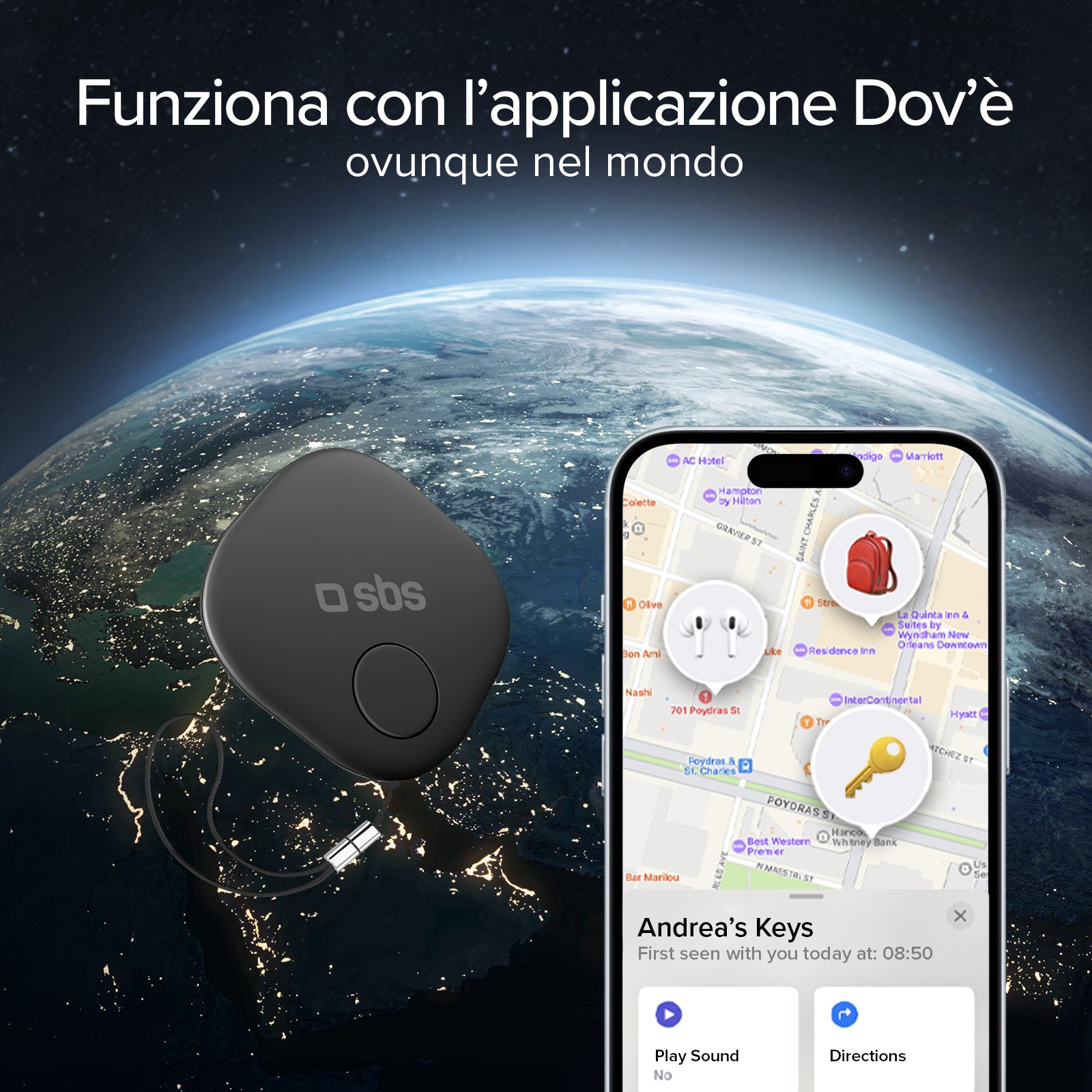 Tracker compatible avec la technologie de localisation d'Apple