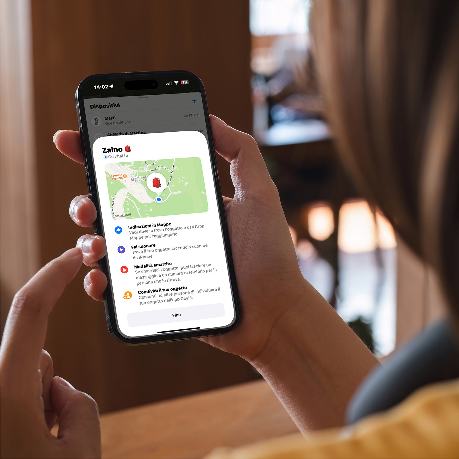 Tracker compatible avec la technologie de localisation d'Apple