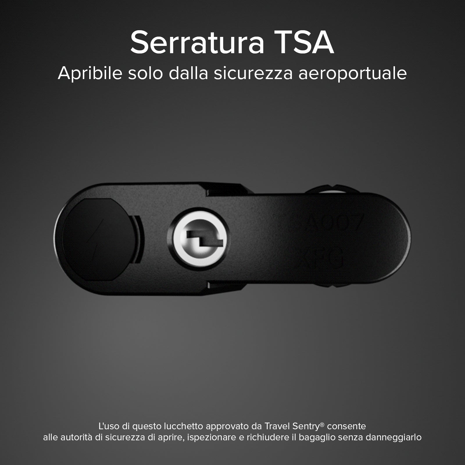 TSA-Schloss mit Tracker und doppelter Kompatibilität für Apple Find My und Google Find Hub, ideal für Koffer
