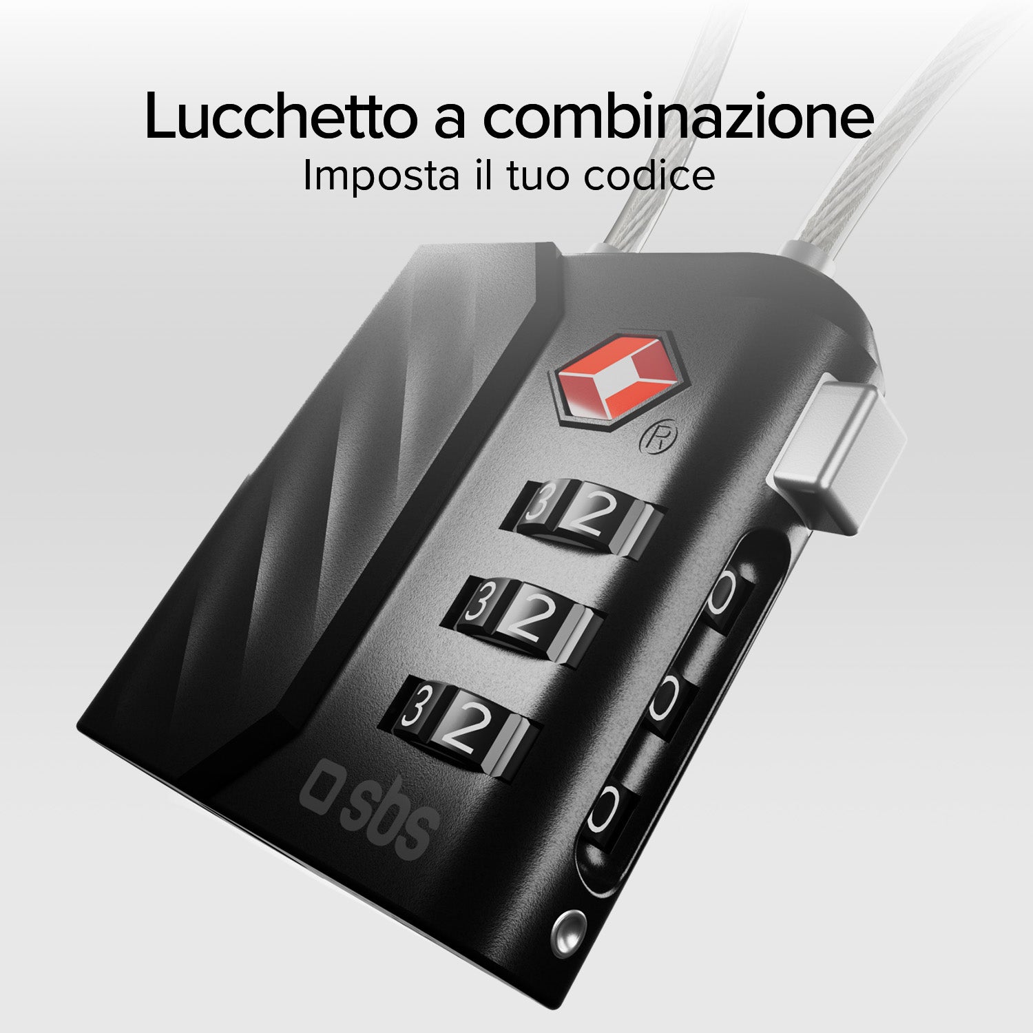 Lucchetto TSA con localizzatore integrato per valigie e borse