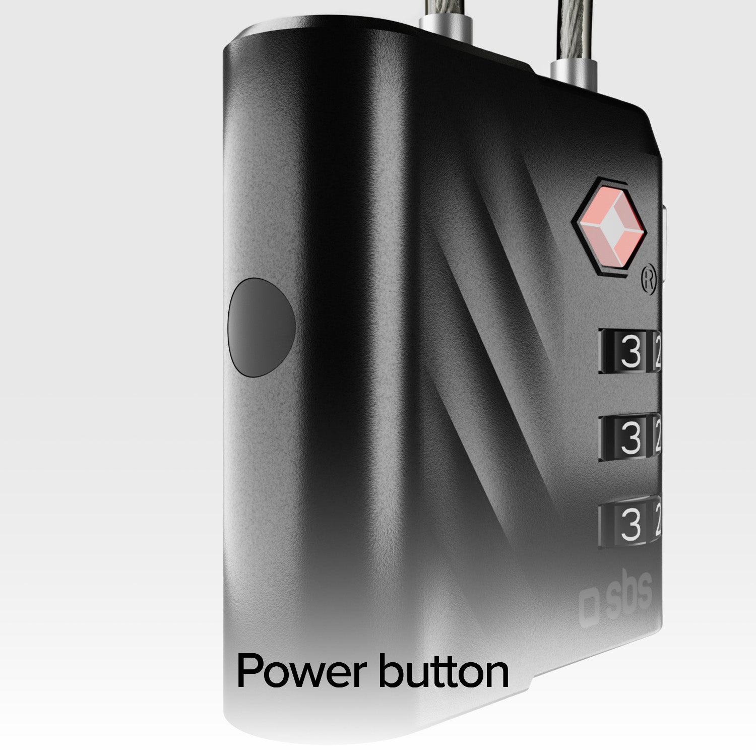 TSA lock with integrated locator for suitcases and bags