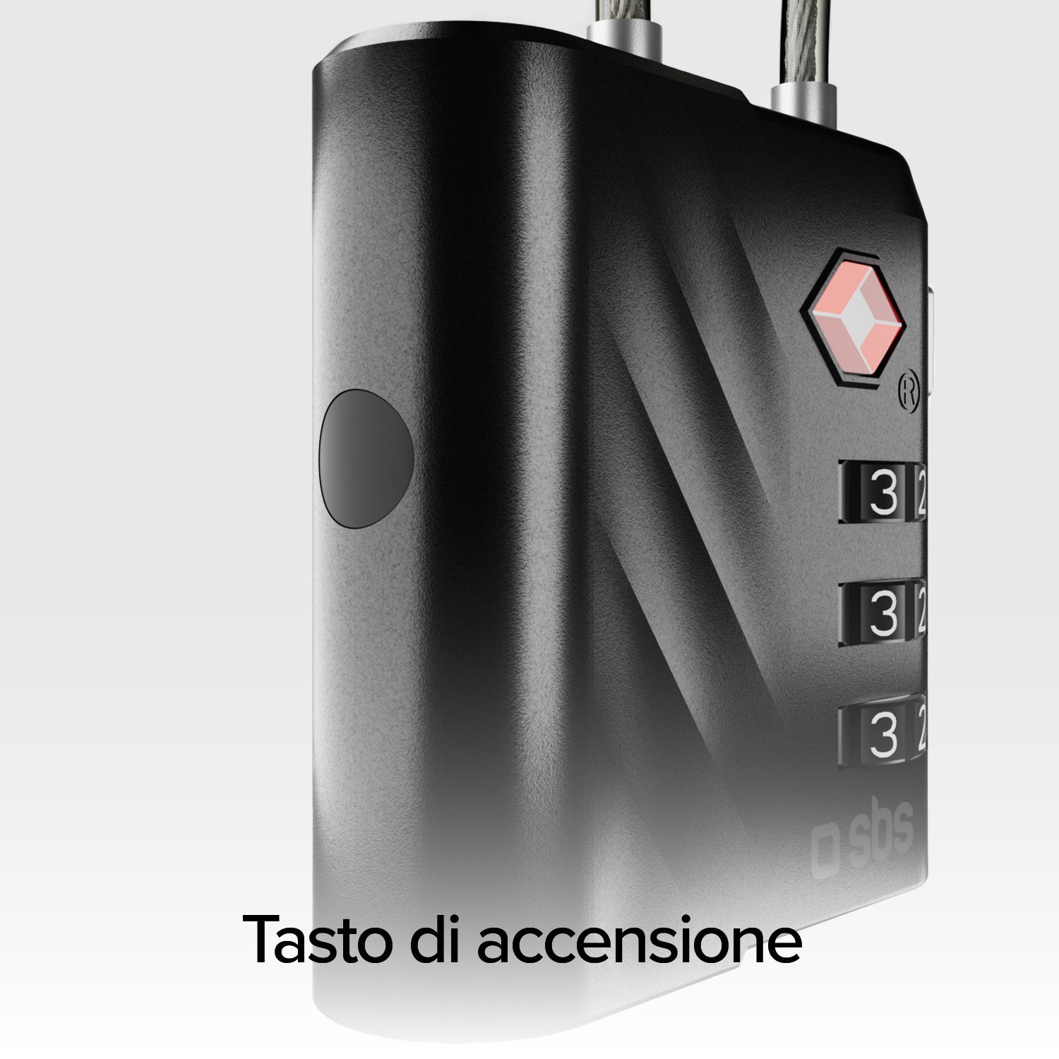 TSA lock with integrated locator for suitcases and bags