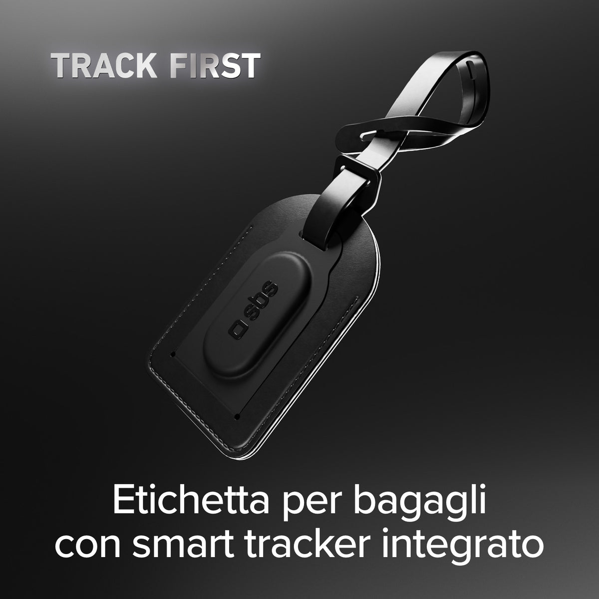 Étiquette de valise avec tracker Track My Bag, Apple Find My/Google Find Hub