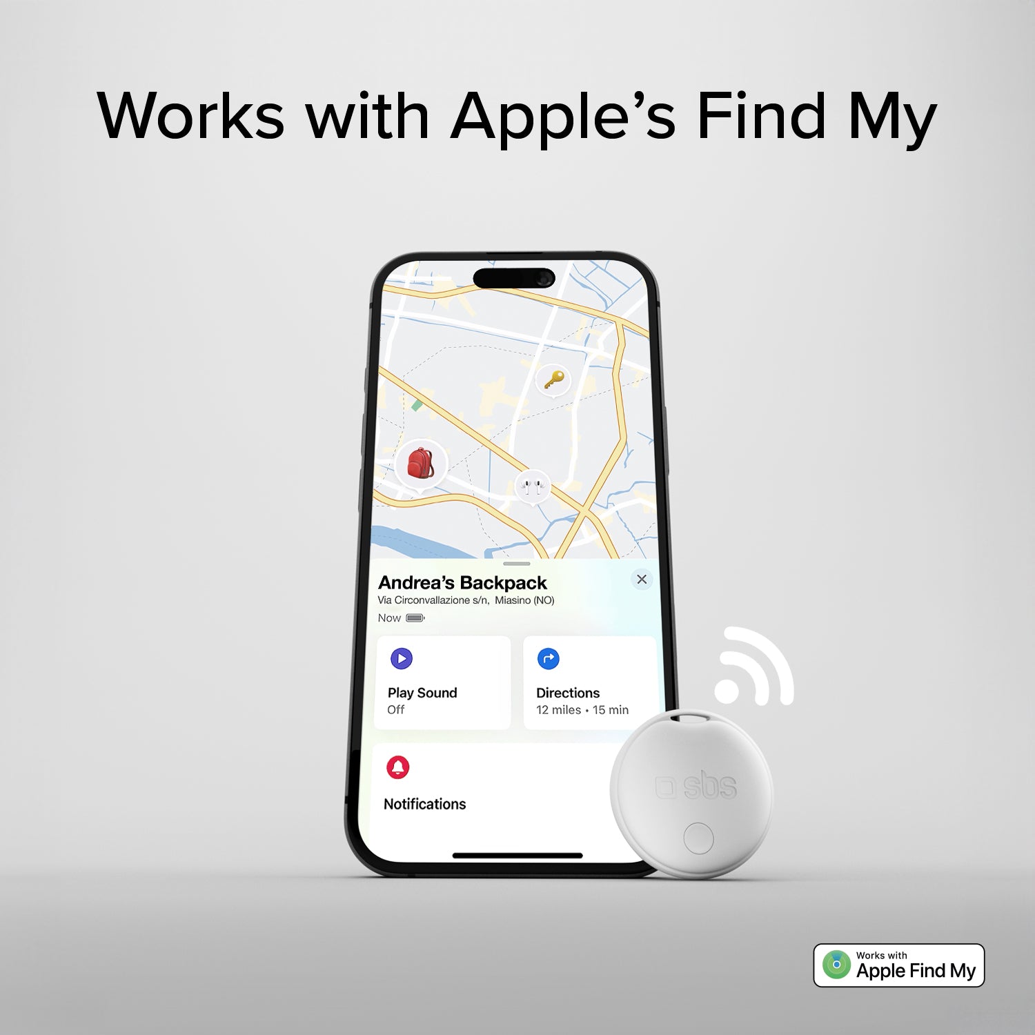 4 x Localizzatore di oggetti water resistant compatibile con Apple Find My