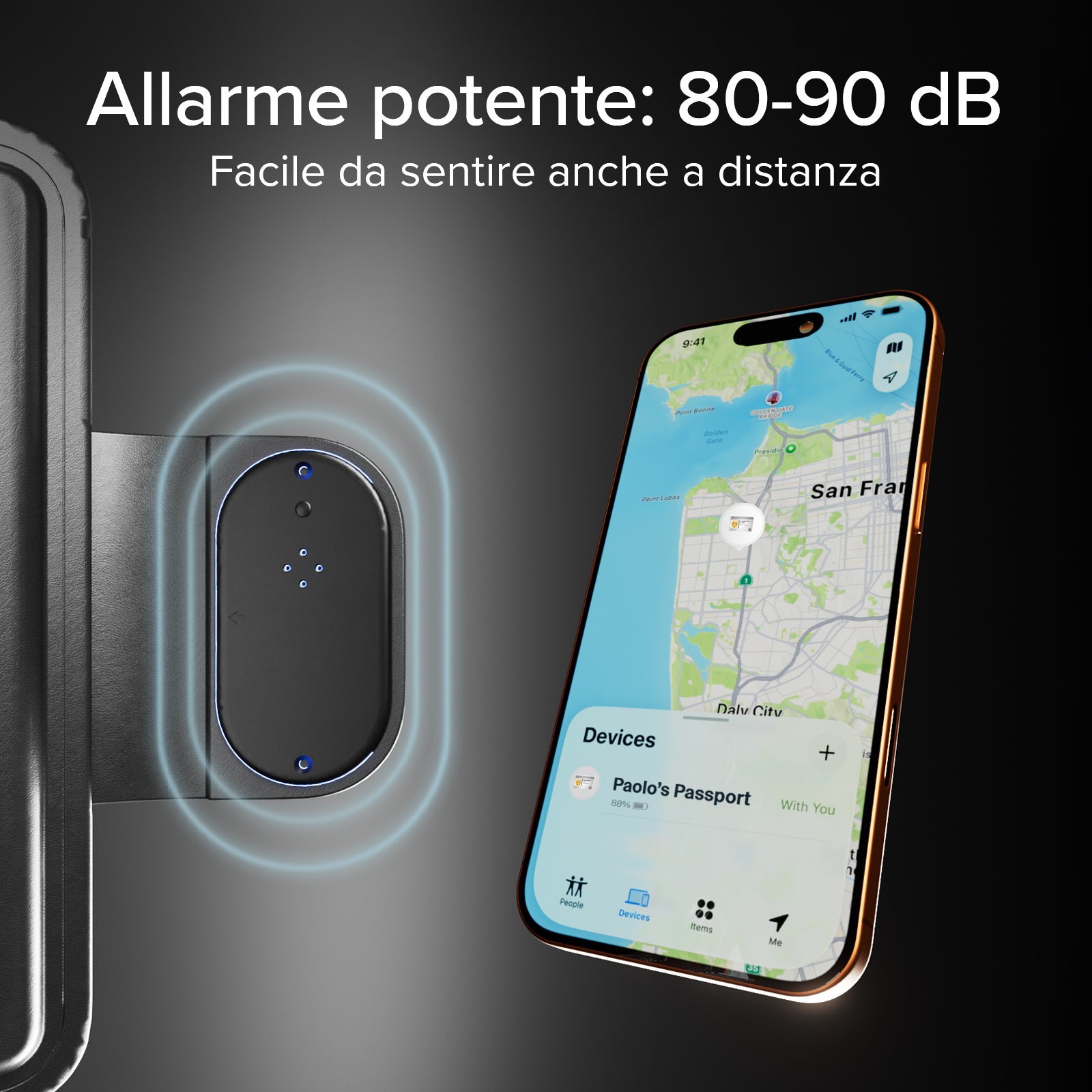 Porte-passeport Track My Passport avec tracker Apple Find My/Google Find Hub