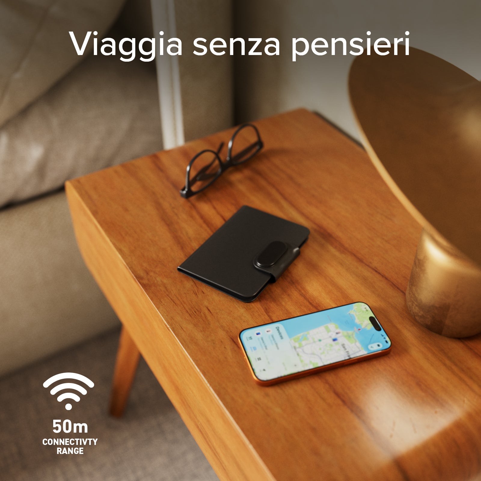 Porte-passeport Track My Passport avec tracker Apple Find My/Google Find Hub