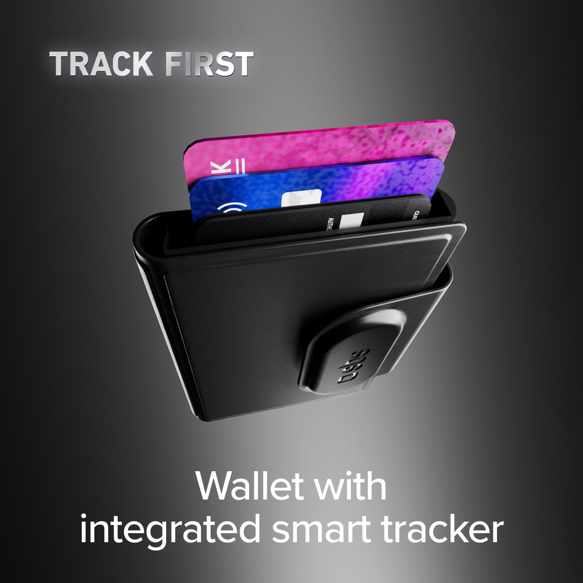 Track My Wallet Card Holder with Tracker Compatible with Apple Find My and Google Find Hub