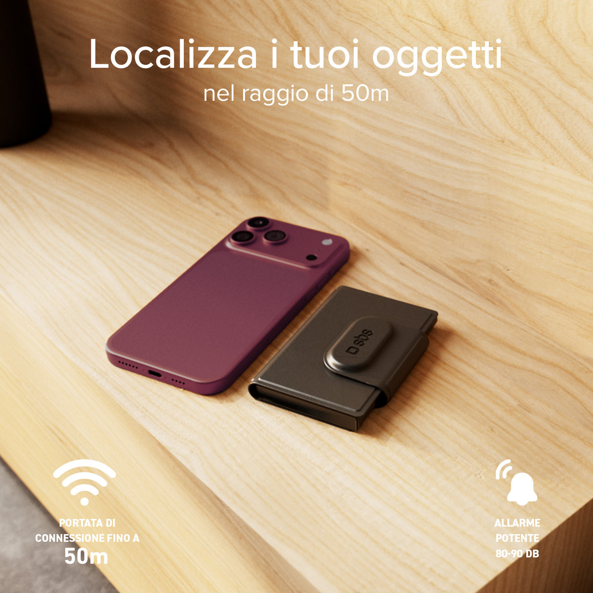 Track My Wallet Card Holder with Tracker Compatible with Apple Find My and Google Find Hub
