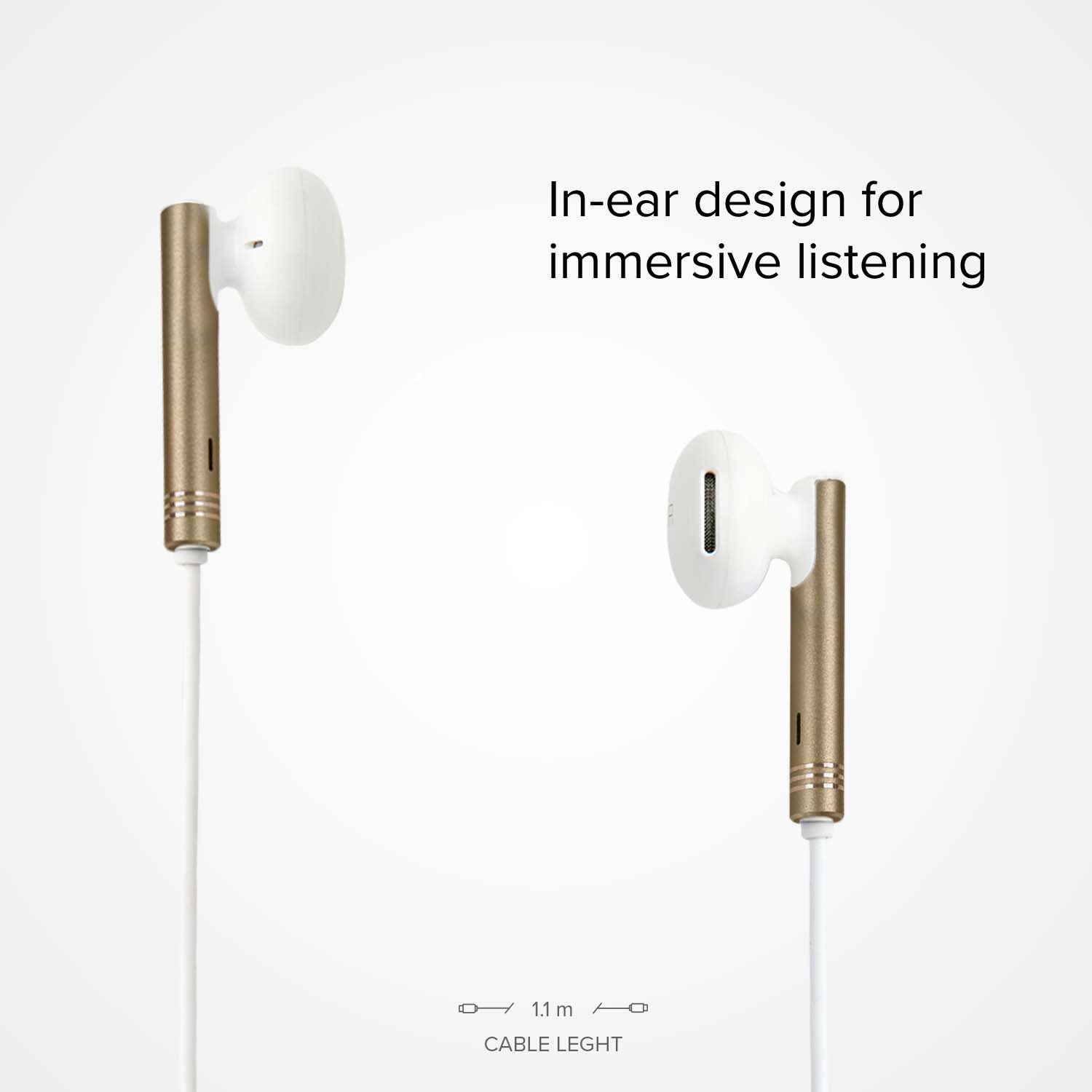 Auriculares de metal Gold Collection