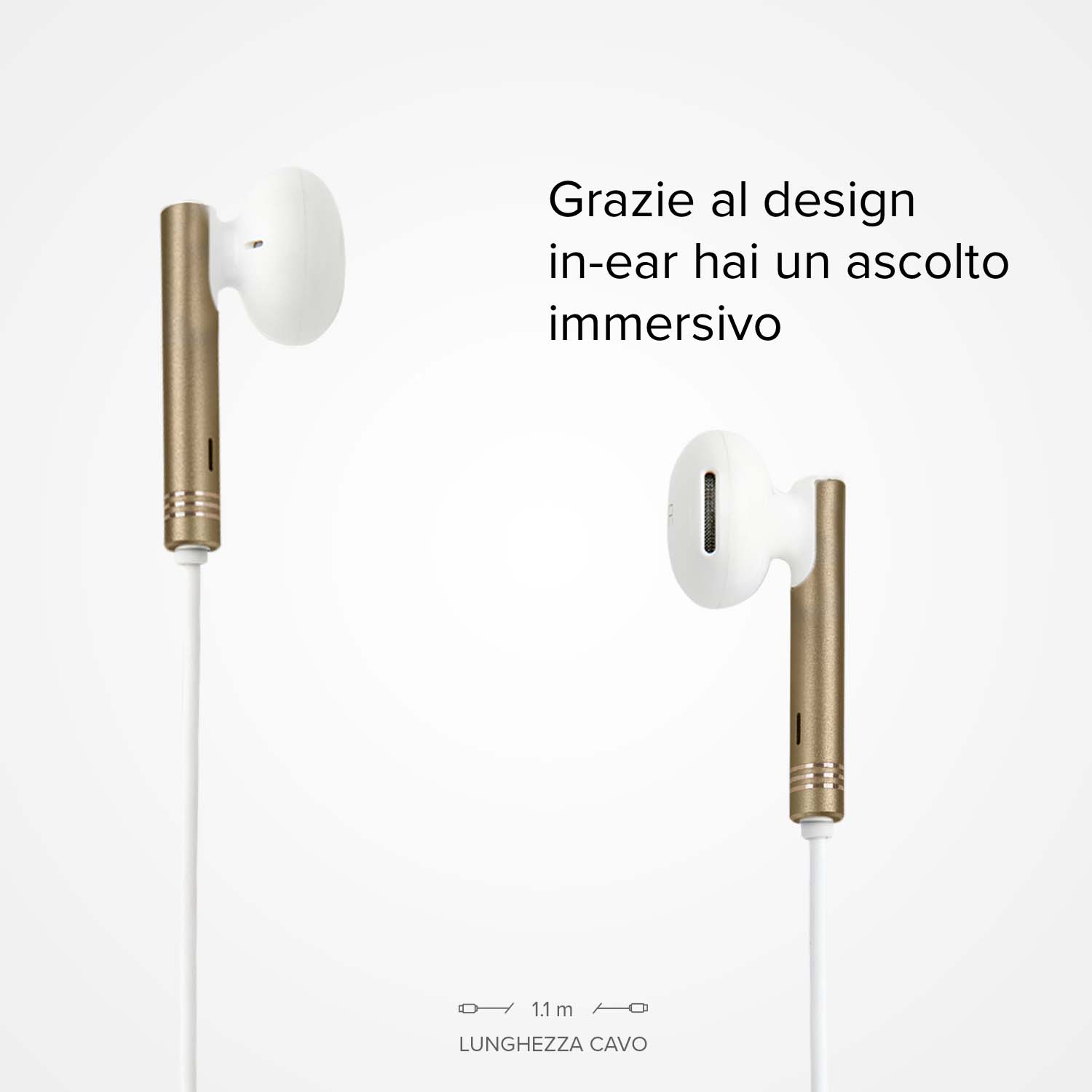 Auriculares de metal Gold Collection