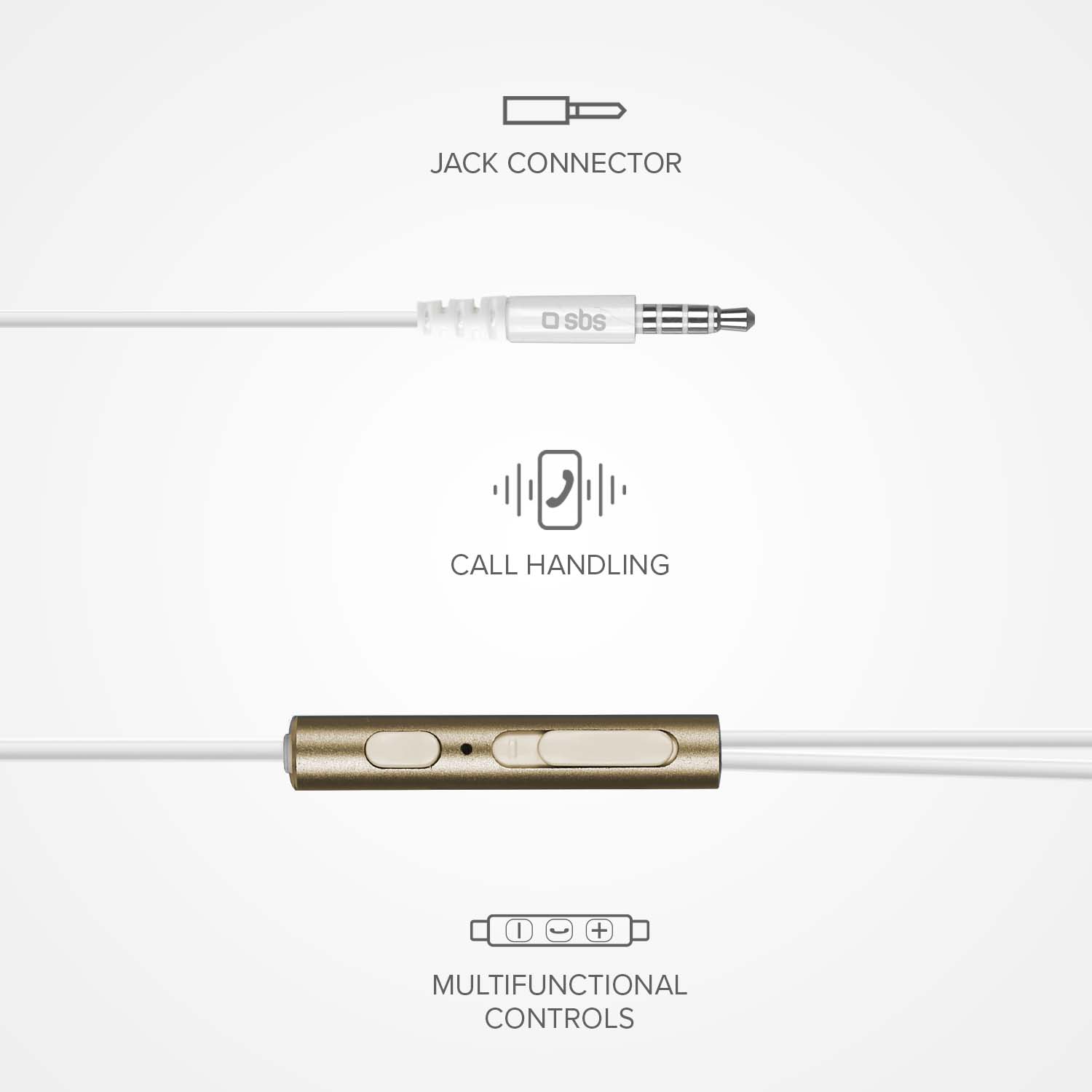 Auriculares de metal Gold Collection