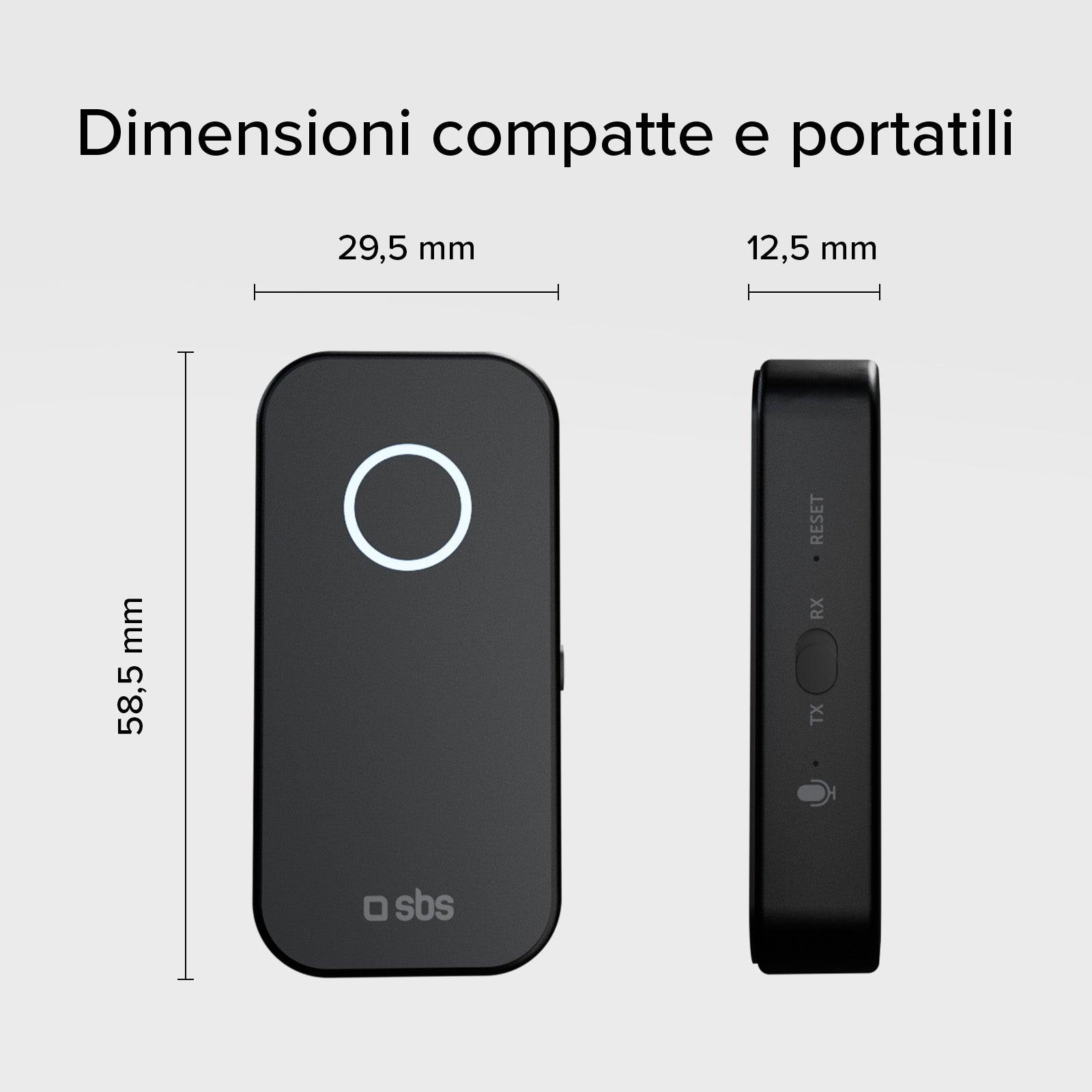 Adattatore audio wireless 2-in-1 RX/TX con jack 3,5mm universale
