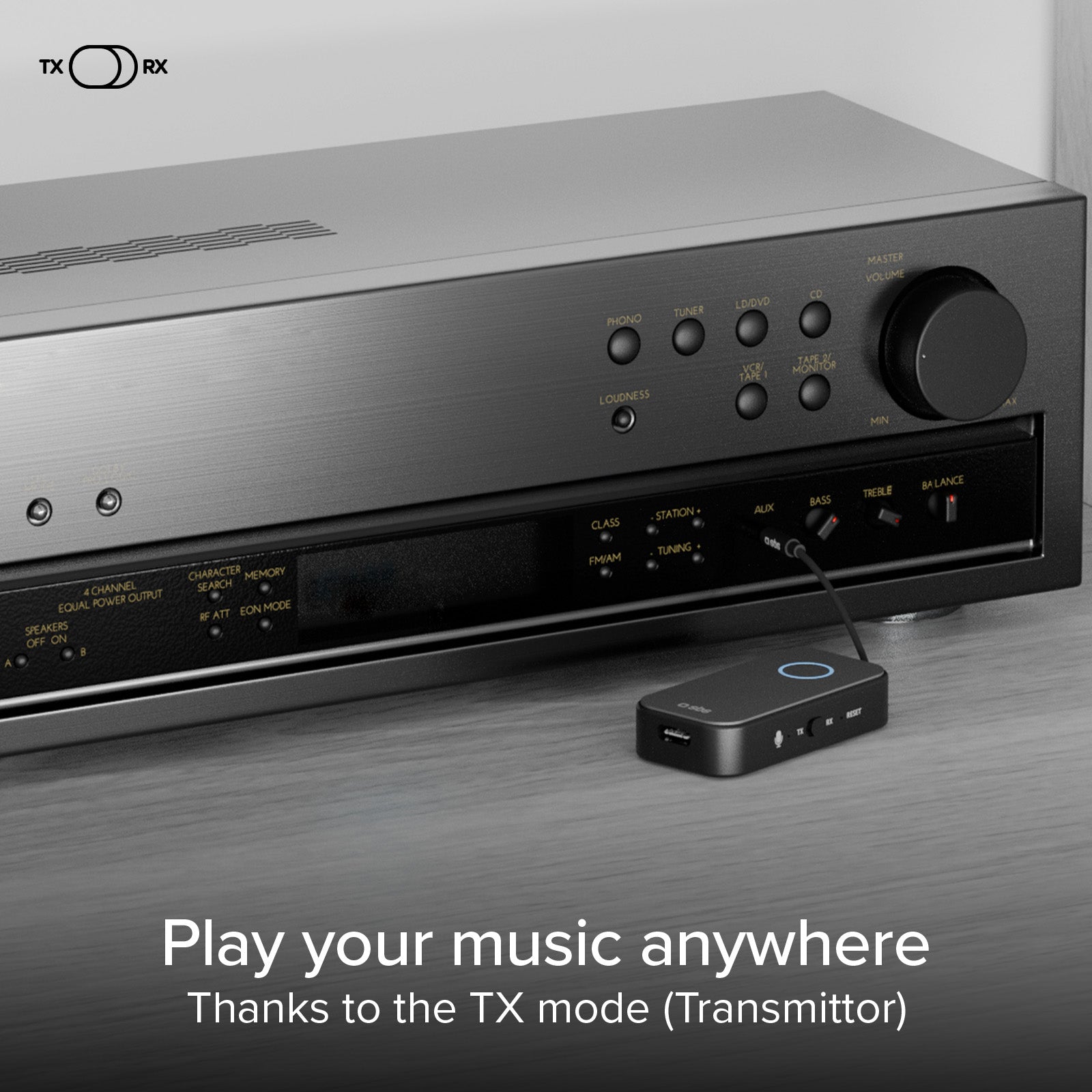 Adattatore audio wireless 2-in-1 RX/TX con jack 3,5mm universale