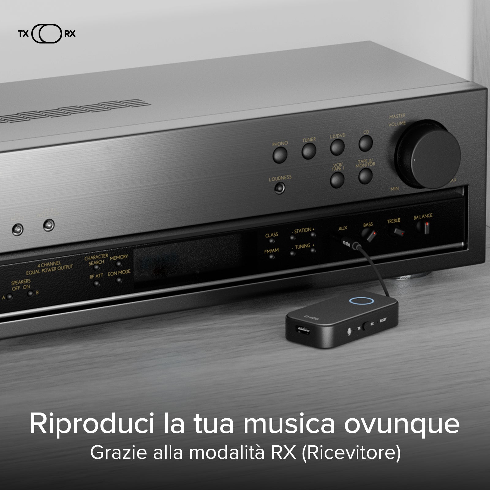 Adaptateur audio sans fil 2-en-1 RX/TX avec prise jack universelle 3,5 mm