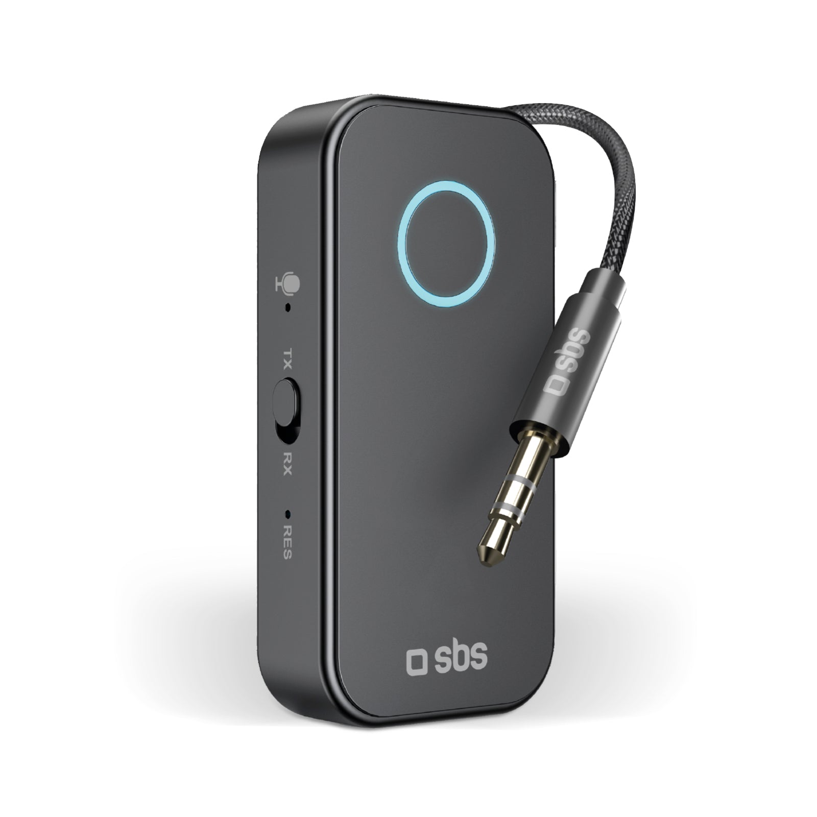 2-in-1 RX/TX wireless audio adapter with universal 3.5 mm jack