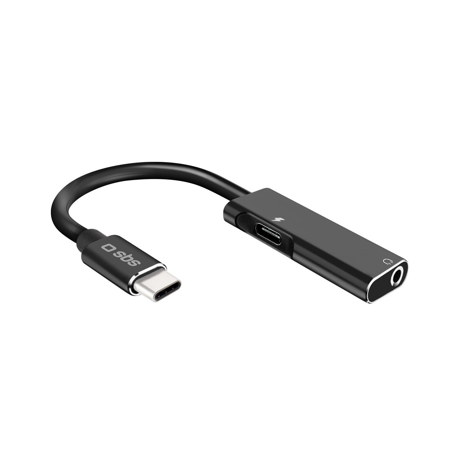 USB-C to jack adapter with charging