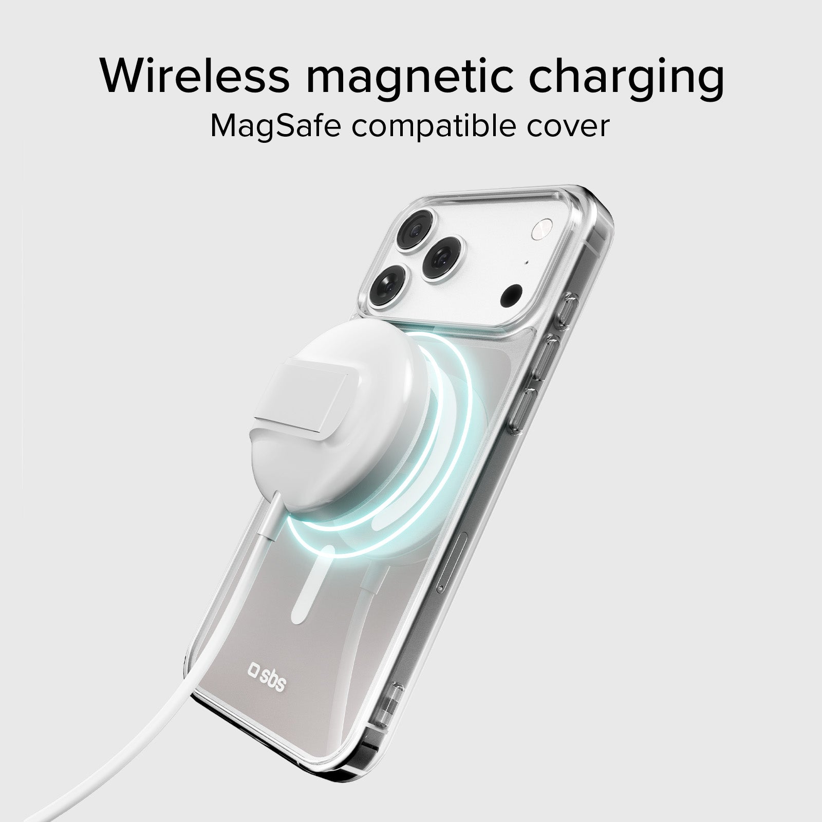 Funda transparente y fina para iPhone 17 Pro compatible con carga MagSafe