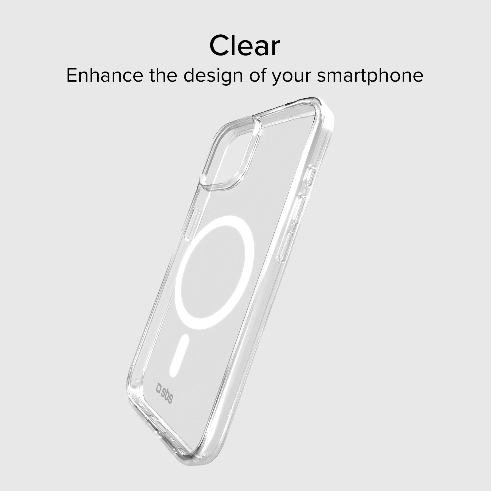 Coque transparente rigide, compatible recharge MagSafe pour iPhone 14/13