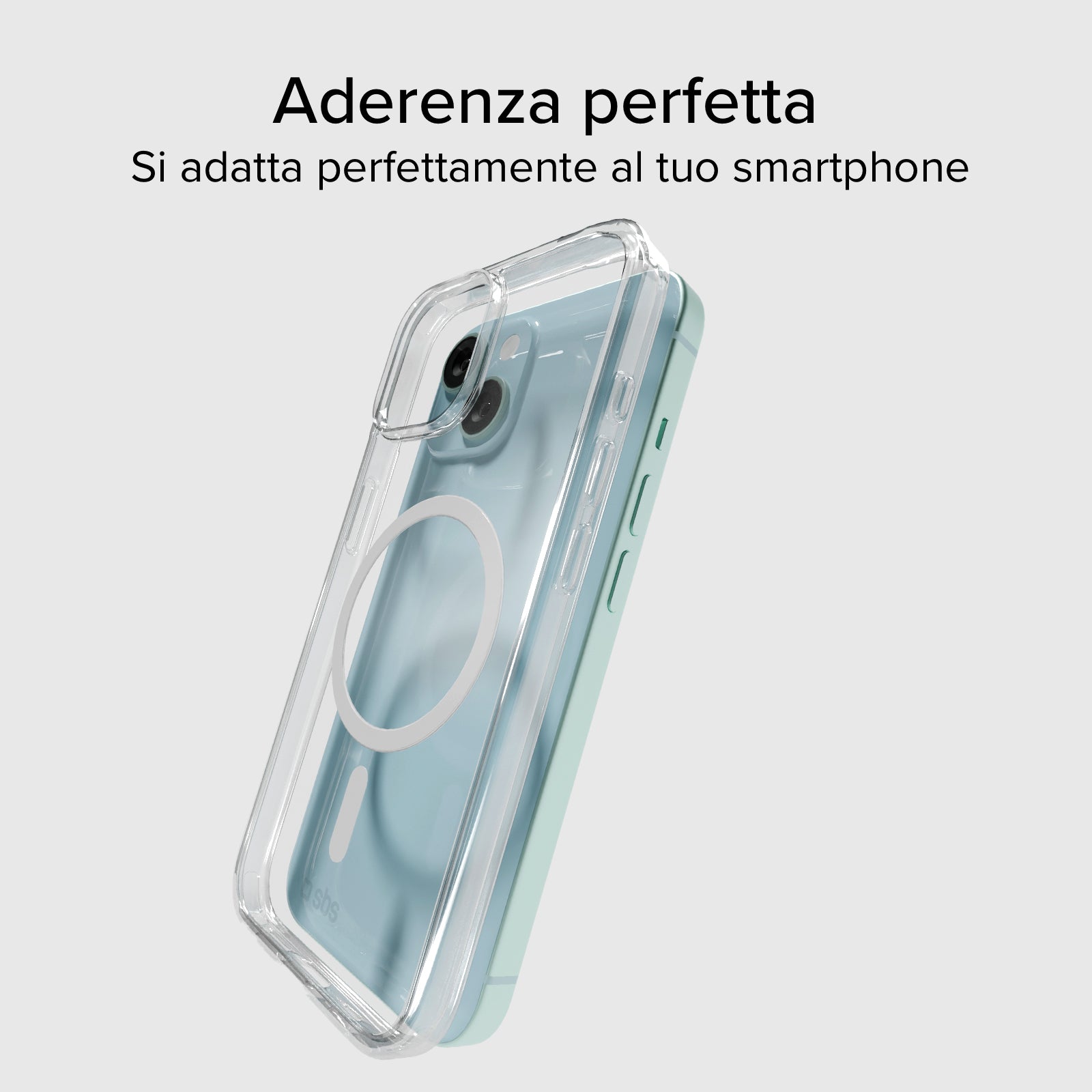 Cover trasparente rigida compatibile con ricarica MagSafe per iPhone 14/13