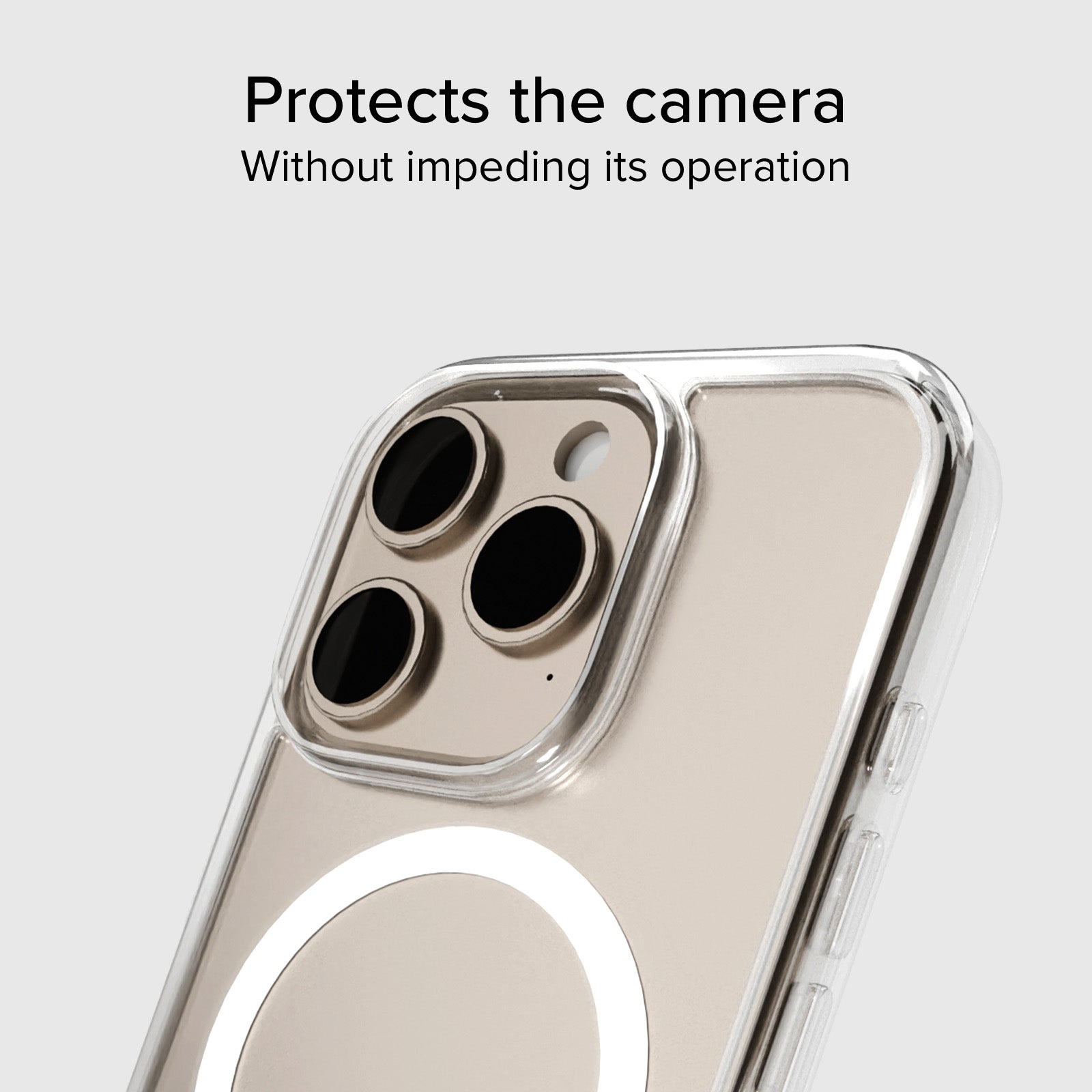 Transparente steife Hülle, kompatibel mit MagSafe-Ladefunktion für iPhone 16 Pro Max