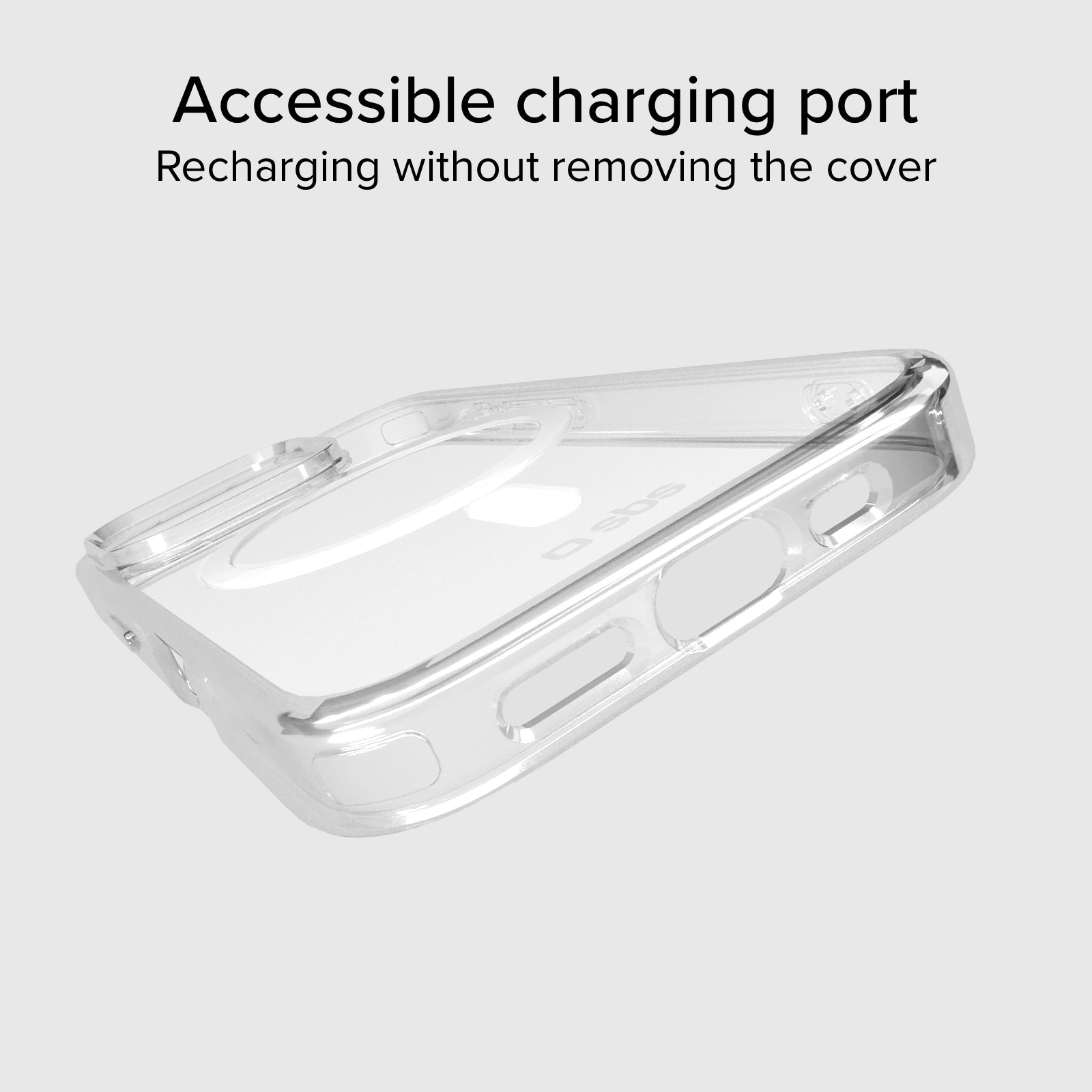 Transparente steife Hülle, kompatibel mit MagSafe-Ladefunktion für iPhone 16 Pro Max
