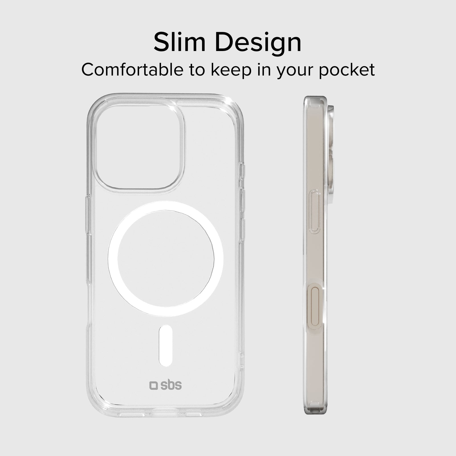 Cover trasparente rigida compatibile con ricarica MagSafe per iPhone 16 Pro Max