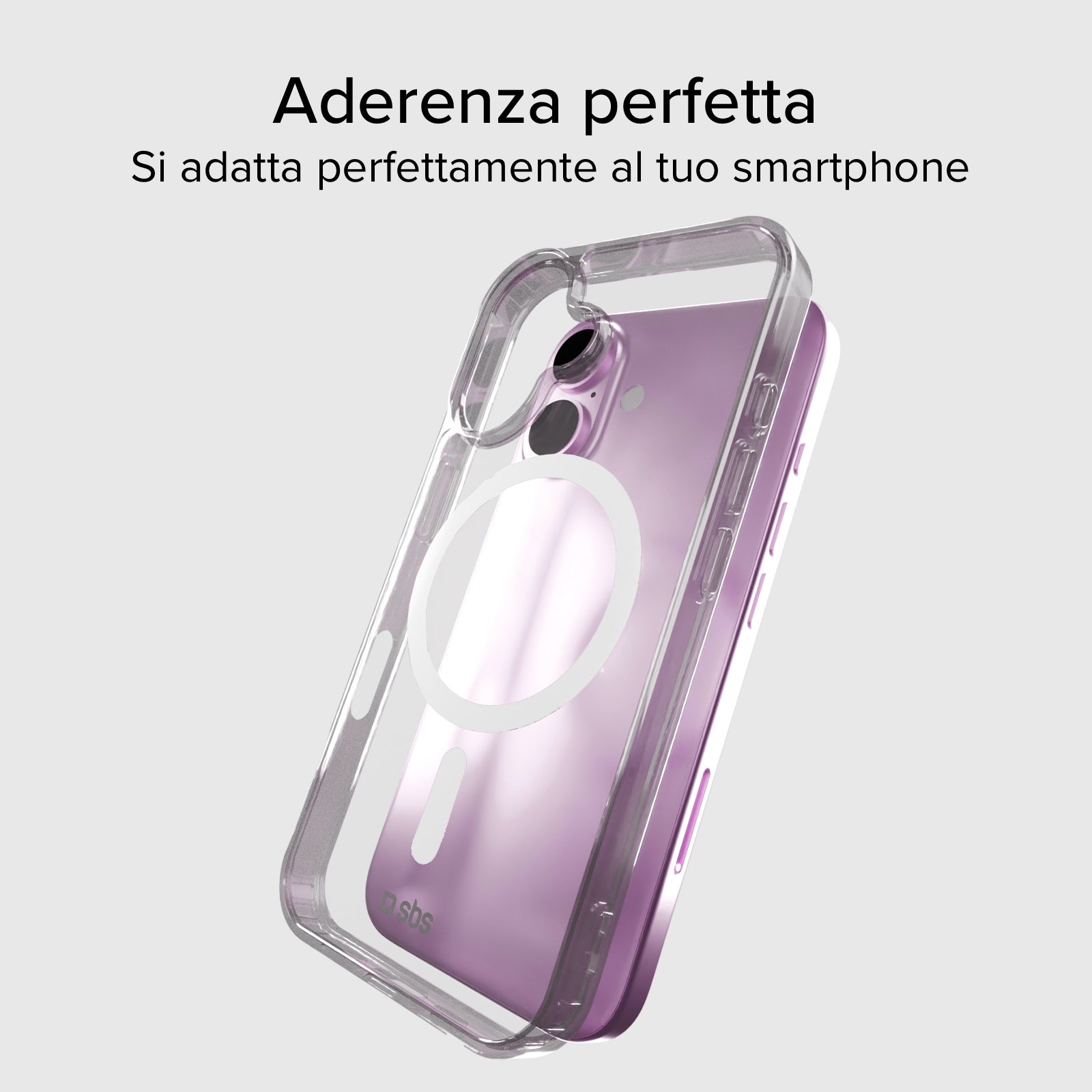 Cover trasparente rigida compatibile con ricarica MagSafe per iPhone 16 Plus