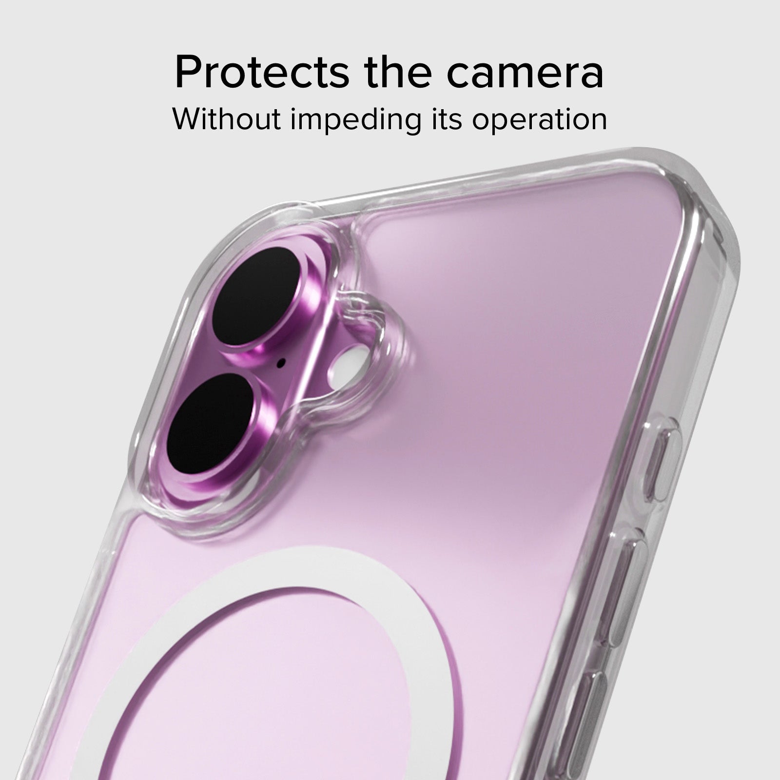 Transparente steife Hülle, kompatibel mit MagSafe-Ladefunktion für iPhone 16 Plus