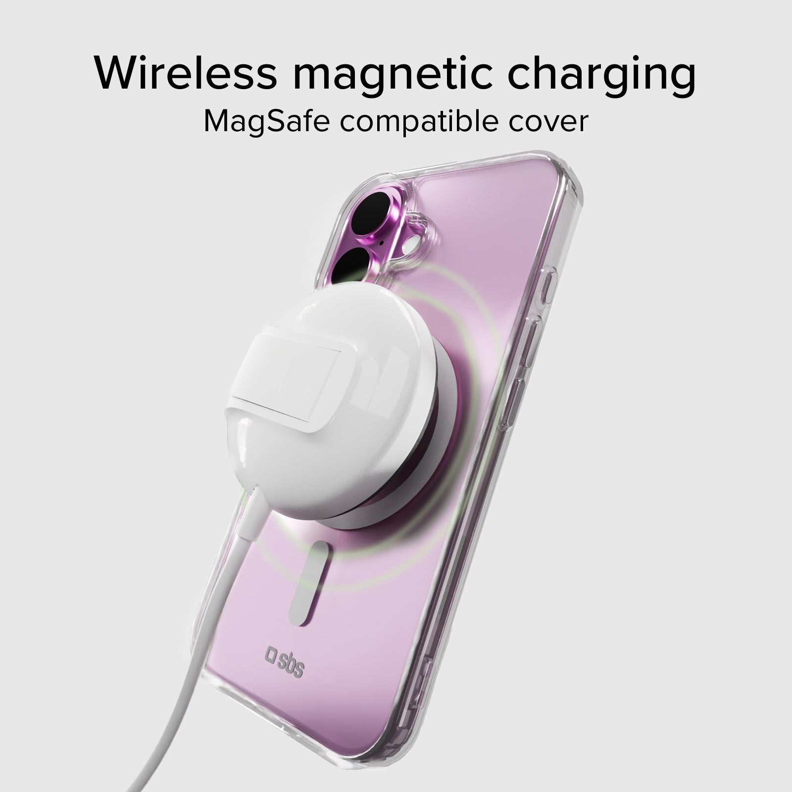 Cover trasparente rigida compatibile con ricarica MagSafe per iPhone 16 Plus