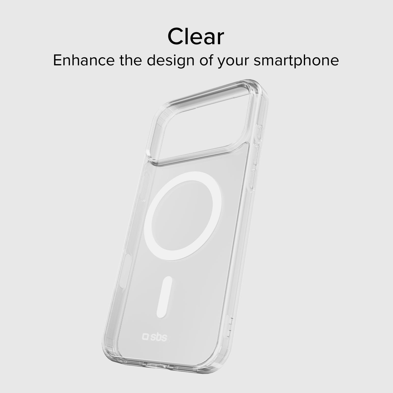 Cover trasparente rigida compatibile con ricarica MagSafe per iPhone 17 Pro